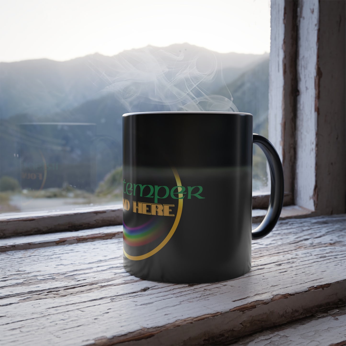 Irish Temper Found Here Color Morphing Mug - 11oz, Rainbow, Funny, St Patricks Day Gift