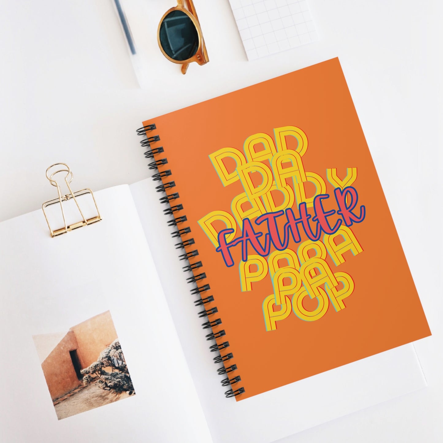Father Orange Ruled Line Journal - Dad Papa Love Writing Gift for Men