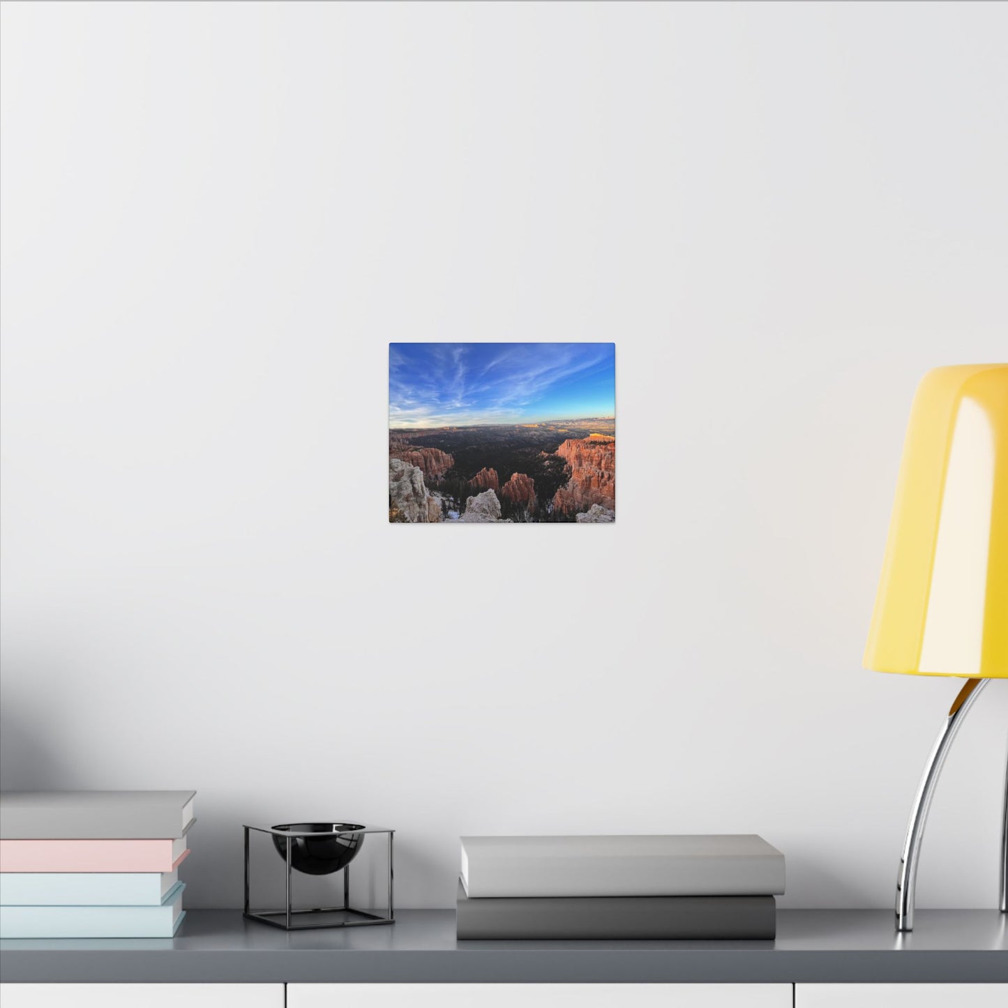 Canvas Wrap Bryce Canyon Landscape, Nature, America, Western, Artwork, Wall Art, Matte Print, Rocks, Gift, Sky, Colorful, Clouds, Eco
