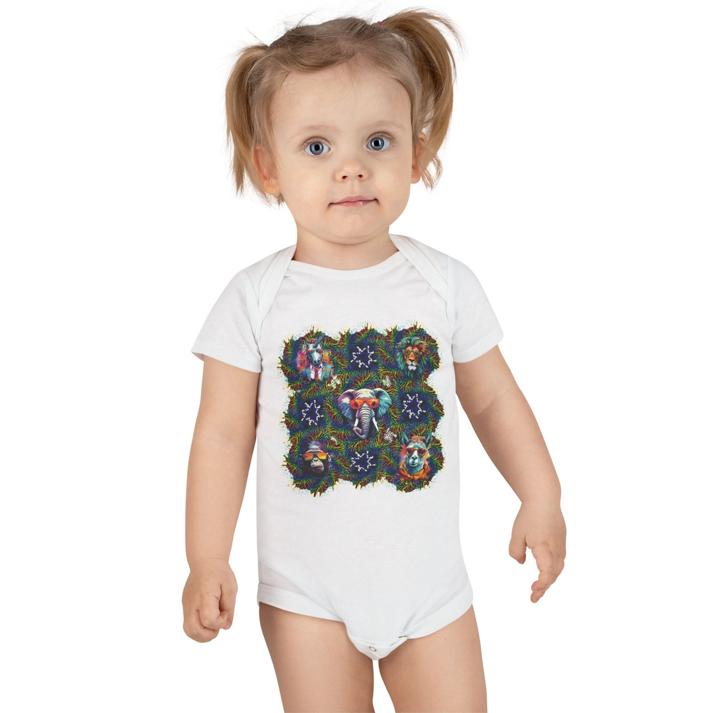 Wild & Cool Creatures Onesie® Organic Baby Bodysuit, 100 percent cotton, gender neutral, gift, boys, girls, birthday, baby shower, Christmas