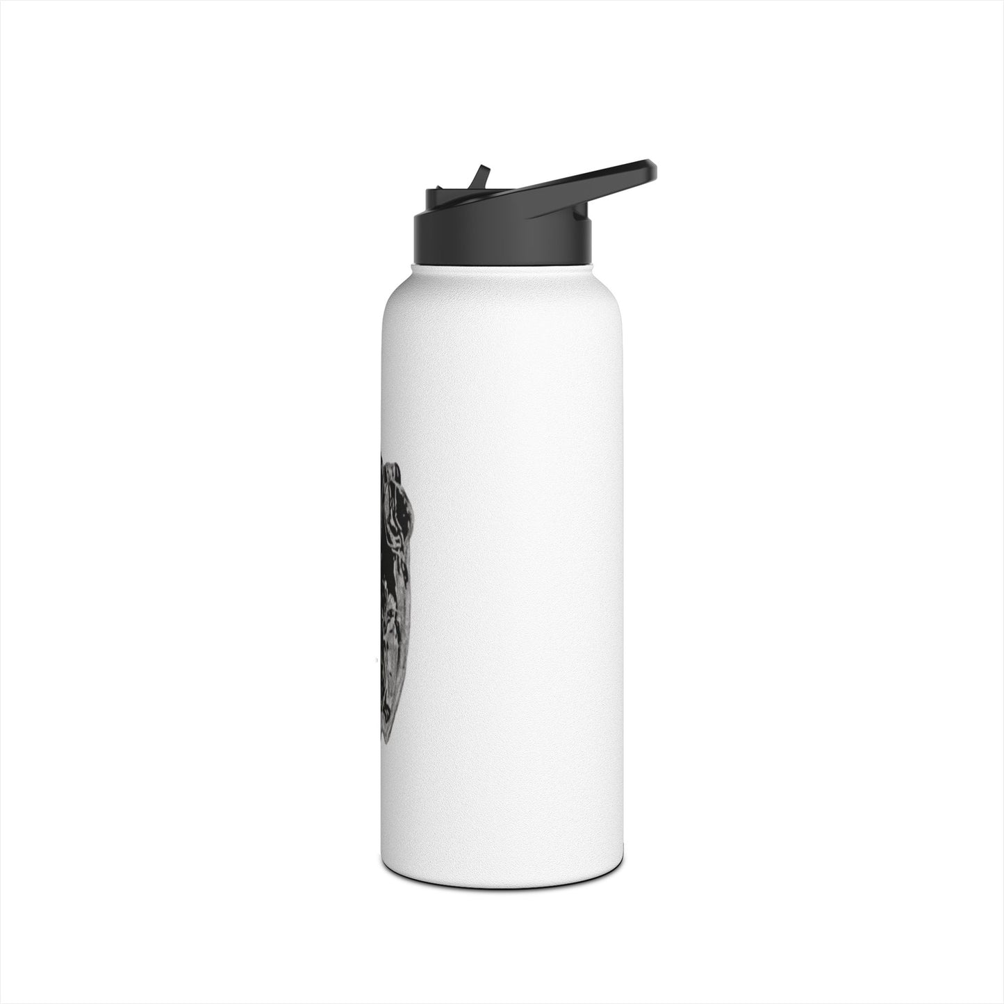 Frog White Stainless Steel Water Bottle, Animals, Amphibians, Nature, Exercise, Eco Friendly, Gender Neutral, Men, Women, Kids, Gifts