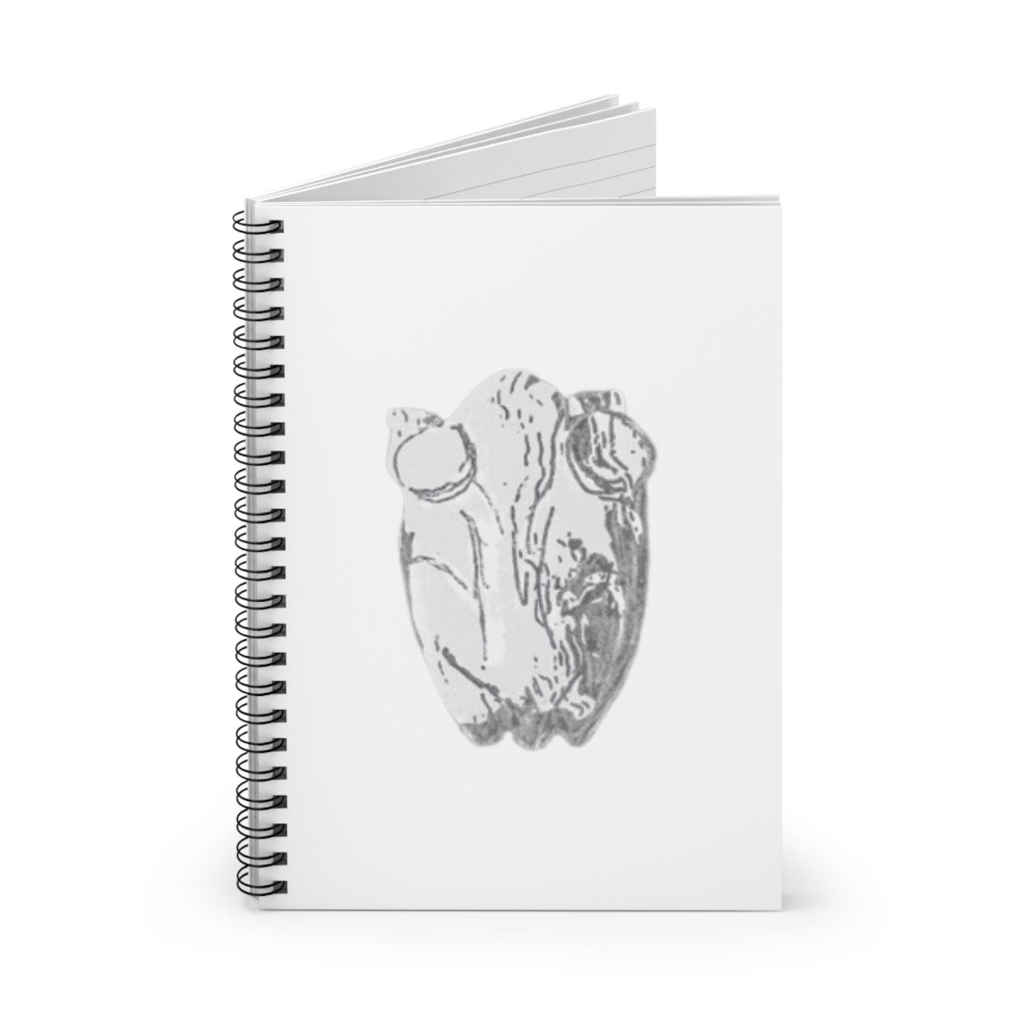 White Frog White Spiral Notebook, Ruled Line, animals, amphibians, nature, gender neutral, journal, gift, teens, adults, kids, friends