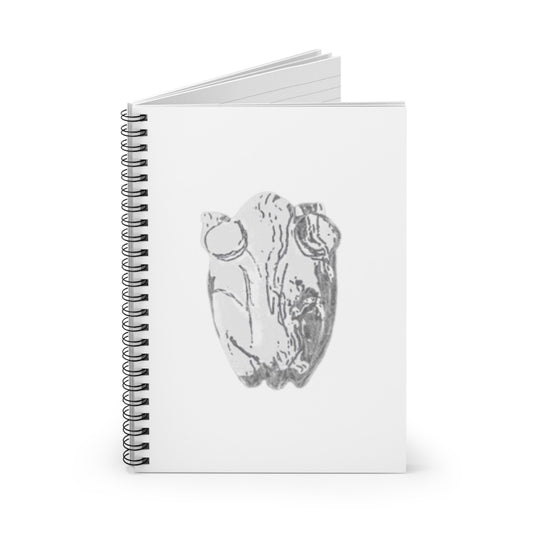 White Frog White Spiral Notebook, Ruled Line, animals, amphibians, nature, gender neutral, journal, gift, teens, adults, kids, friends