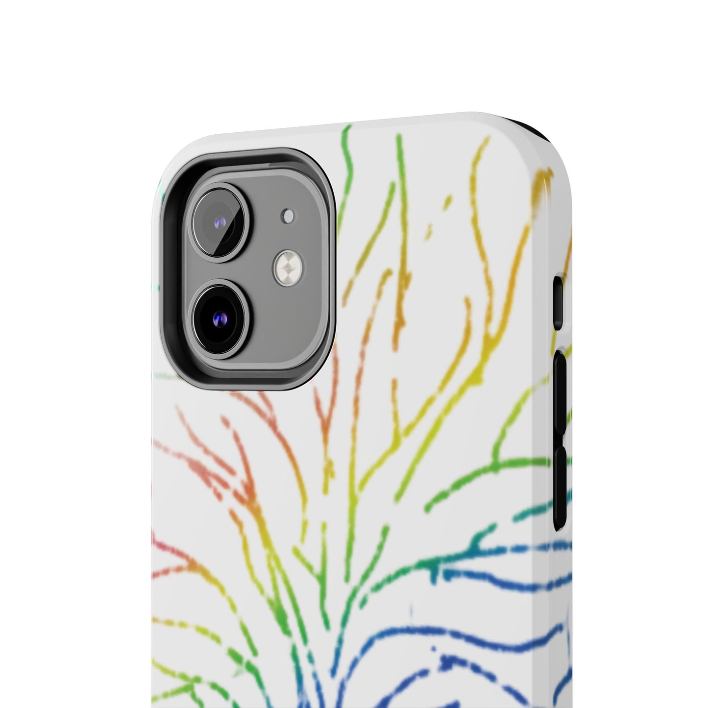 Rainbow Tree Tough Phone Cases - Colorful Nature Love Pride Gender Neutral Gifts for Friends, iPhone Samsung Wireless Charging Cover, LGBTQ+