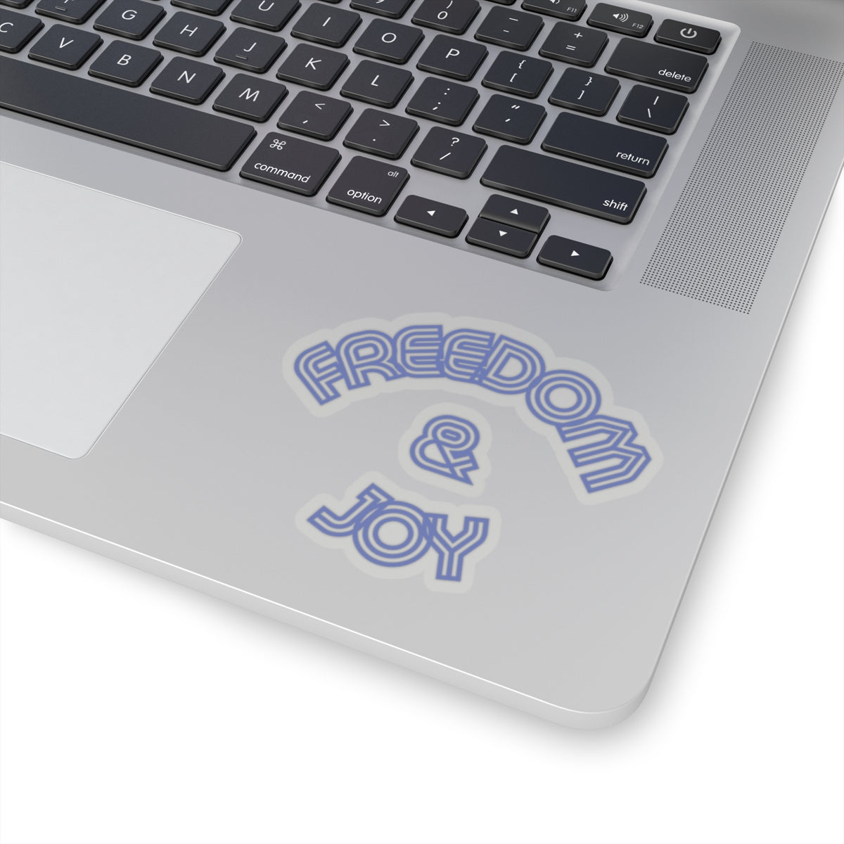 Blue Freedom and Joy Kiss-Cut Stickers, Inspirational Laptop Decal, Fun Water Bottle Sticker, Happy Planner Decoration, Positive Vibe