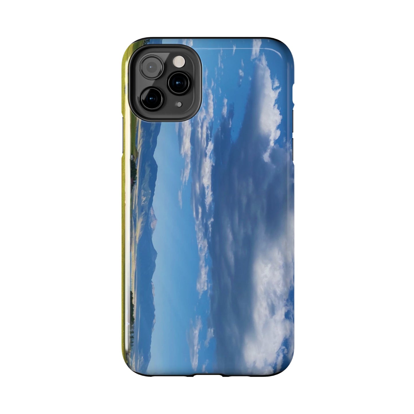 Western Clouds and Mountains Tough Phone Cases, iPhone & Samsung cases, wireless charging, sky, nature, landscape, original photo, gifts