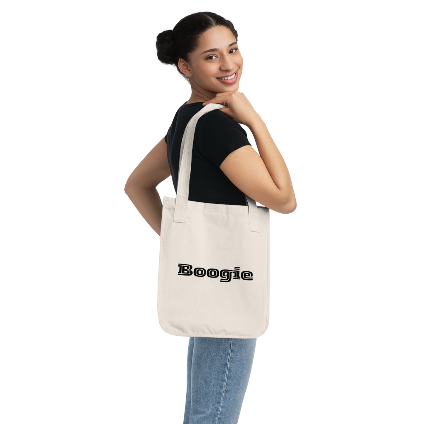 Boogie Organic Canvas Tote Bag, Gender Neutral, Women, Men, Teens, Kids, Friends, Gift, Groceries, Shopping, Books, Eco, Birthday, Christmas