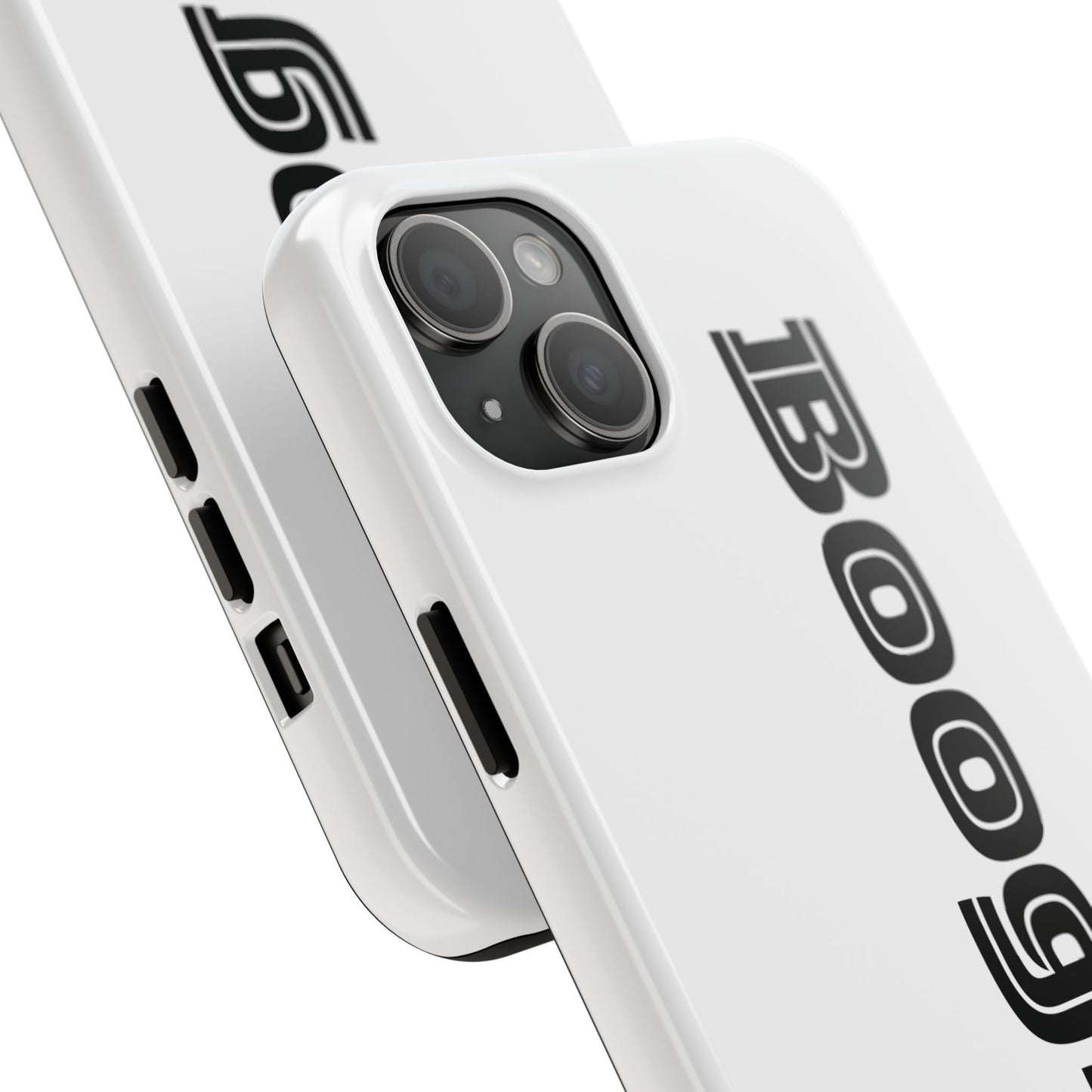 Boogie White Tough Phone Cases, iPhone Samsung cases, wireless charging, gender neutral women men friends kids teens gift birthday Christmas