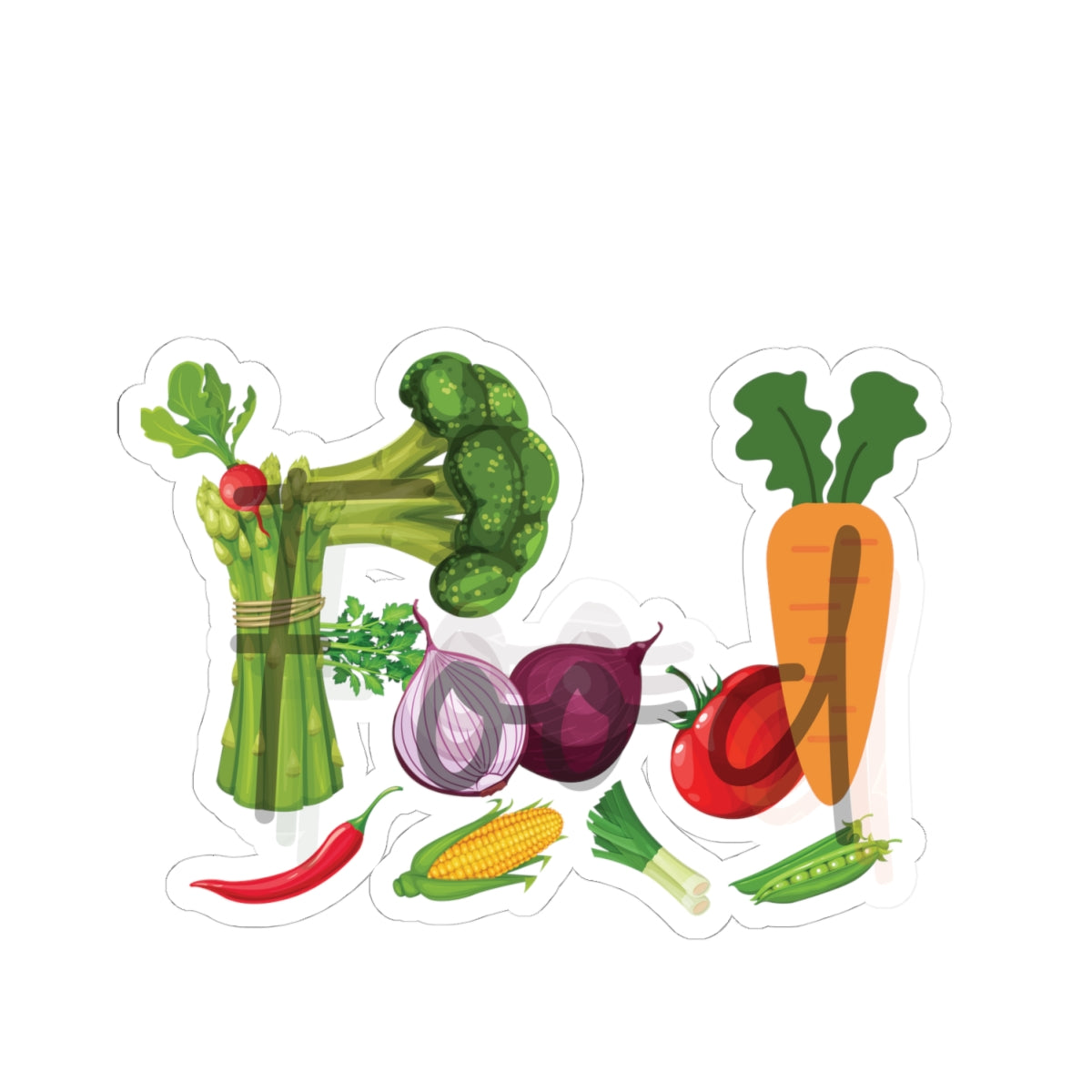 Vegetable Food Kiss-Cut Stickers, Plant Lover Gift, Notebook Decoration, Laptop Decal, Planner Accessories, Scrapbooking Supplies