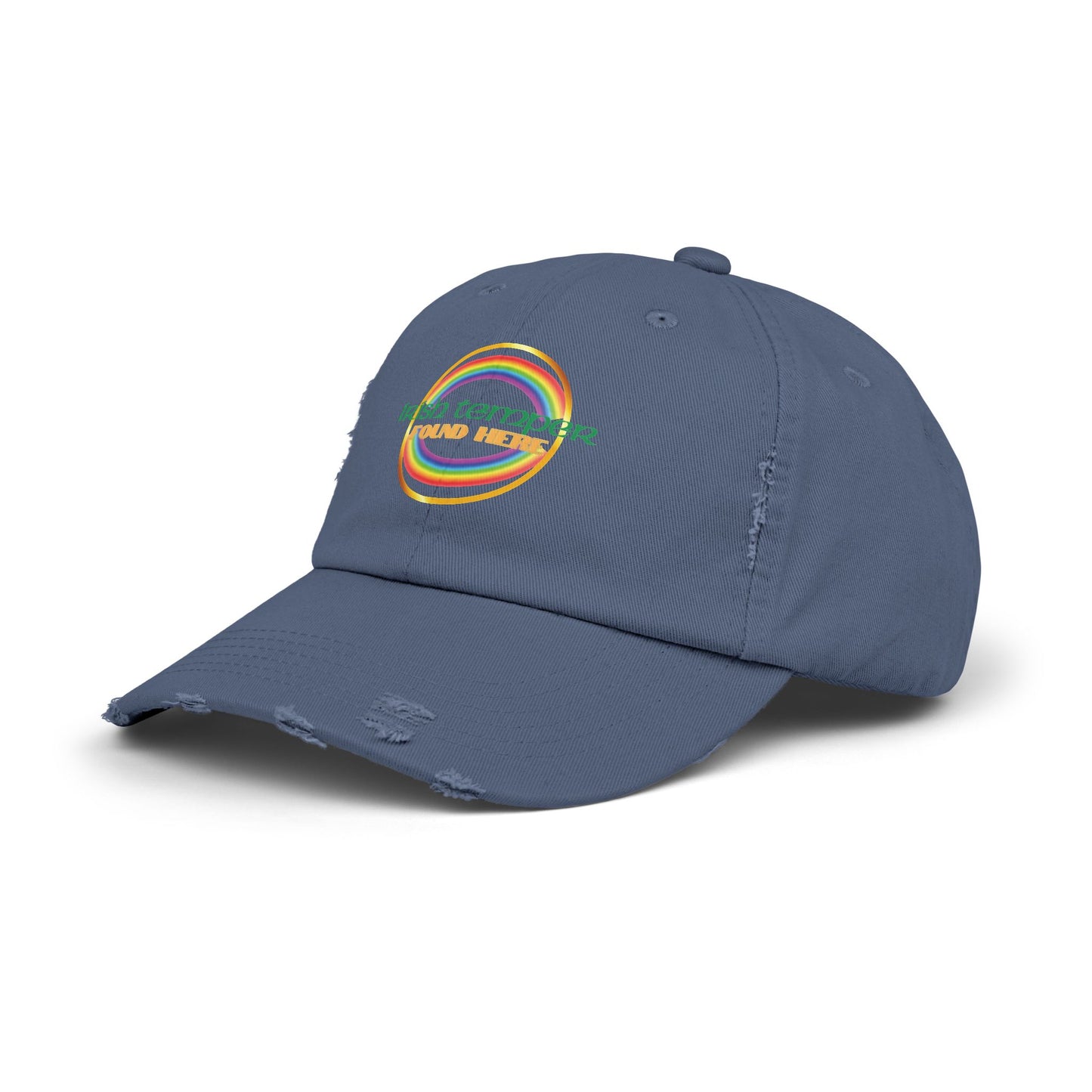 Irish Temper Found Here Funny Unisex Distressed Cap