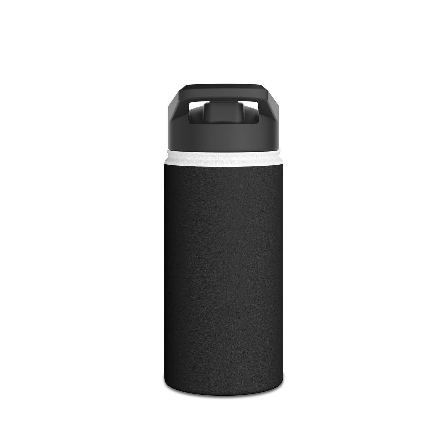 Road Sign Stainless Steel Water Bottle, Badlands, Landscape, Black and White, Photo, Artwork, Drinkware, Gift, Nature, Warning, BPA-free