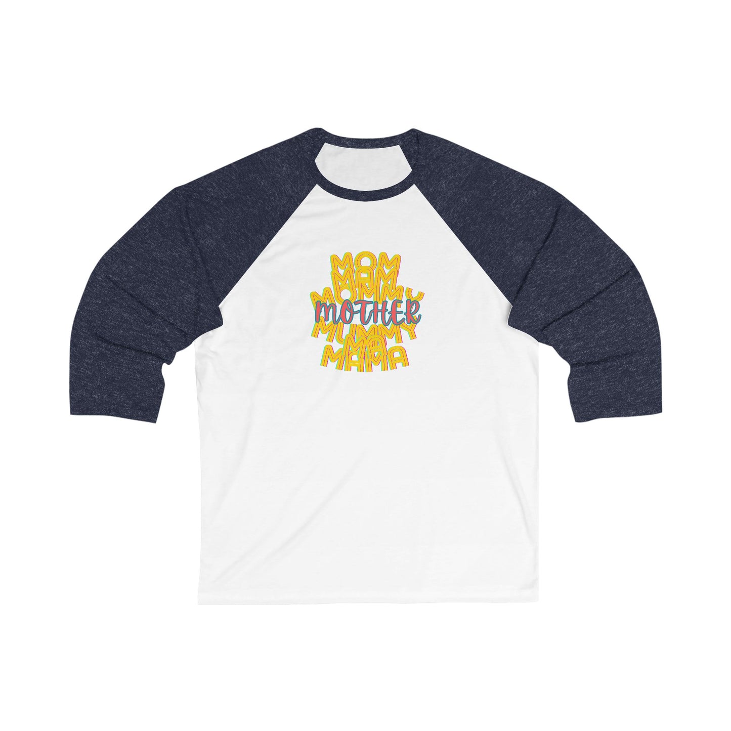 Mother Unisex 3\4 Sleeve Baseball Tee, Mom Mam Mommy Mummy Ma Mama, family, matching set, gender neutral, gift, Mothers Day, parents friends