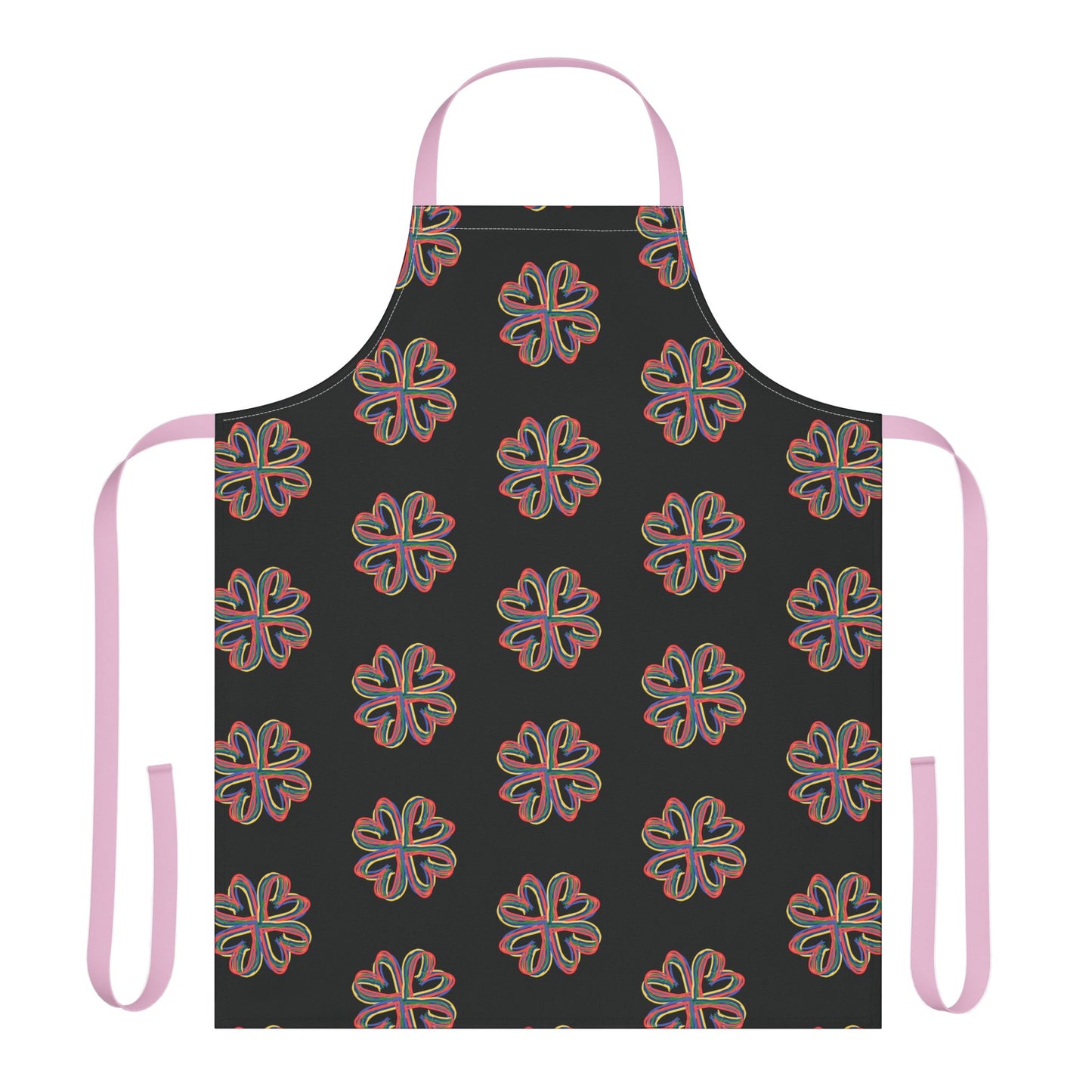 Black Floral Chefs Apron