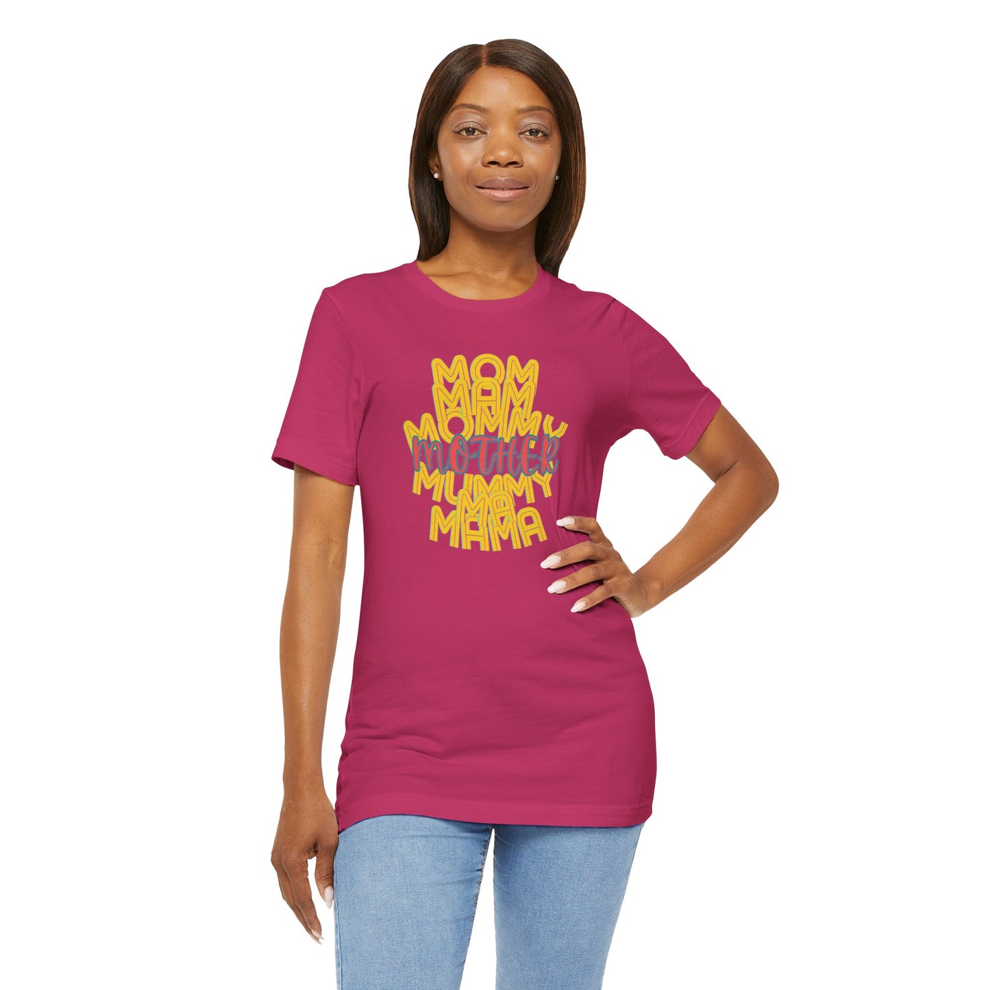Mother Unisex Tee, Mom Mommy Ma Mam Mama Mummy, Love, Mothers Day, Gifts for Women, Comfy, Soft, Gender Neutral, Short Sleeves