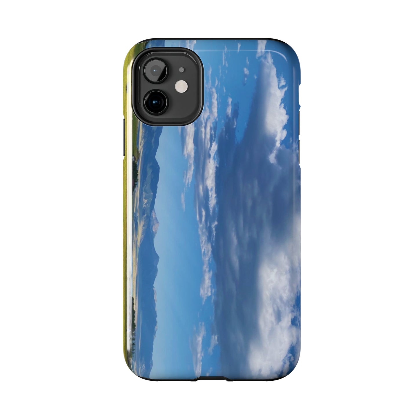 Western Clouds and Mountains Tough Phone Cases, iPhone & Samsung cases, wireless charging, sky, nature, landscape, original photo, gifts