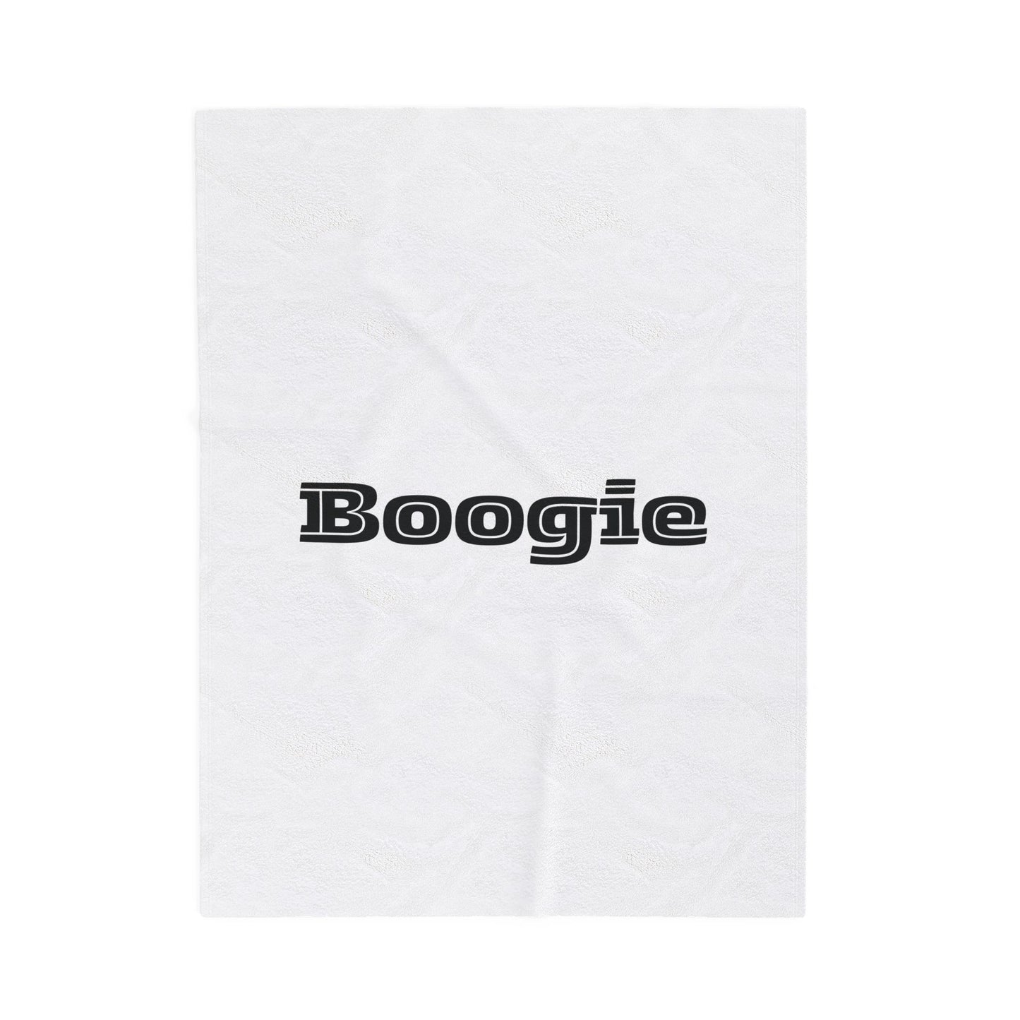 Boogie White Velveteen Blanket, Fun, Dance, Cozy Throw, Home Decor, Dorm, Bed Cover, Couch Blanket, Women Men Teens Kids Birthday Christmas