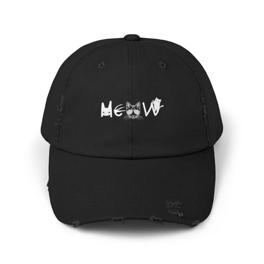 Meow Distressed Cap