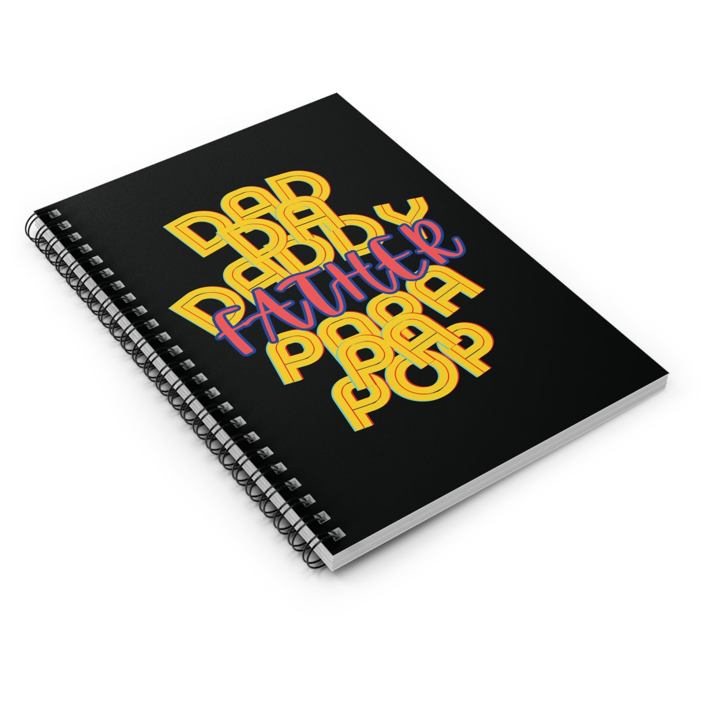 Father Black Spiral Notebook - Fathers Day Gifts for Men