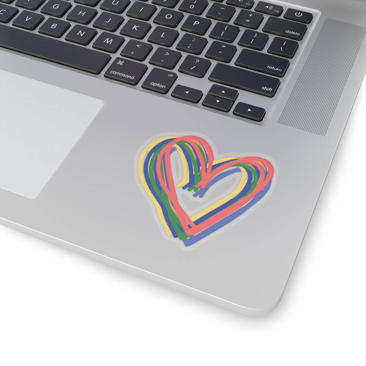 Rainbow Hearts Kiss-Cut Stickers - Colorful Heart Decals for Planners, Scrapbooking, Laptops, Water Bottles, and DIY Crafts
