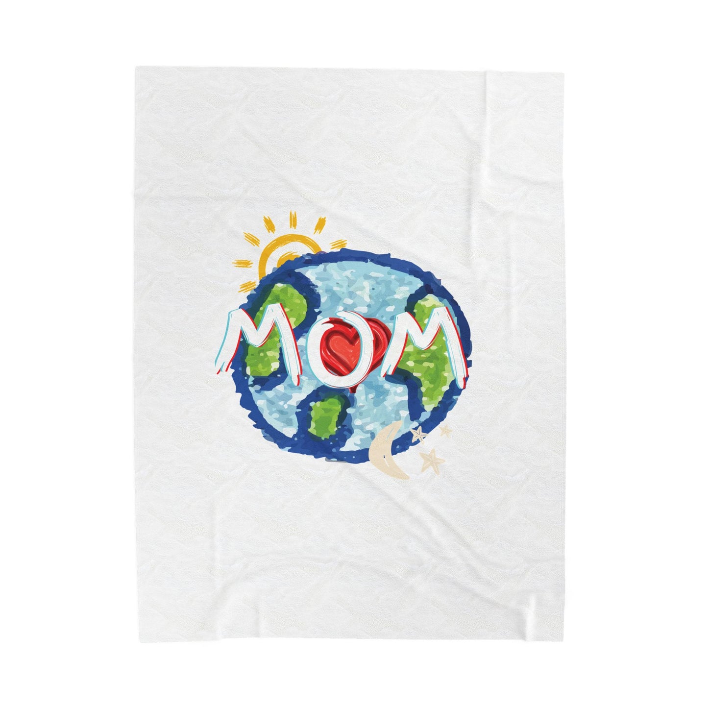 Mom Colorful Velveteen Blanket, Cozy Throw, Home Decor, Gift, Bed Cover, Vibrant Couch Blanket, Gender Neutral, Birthday, Christmas
