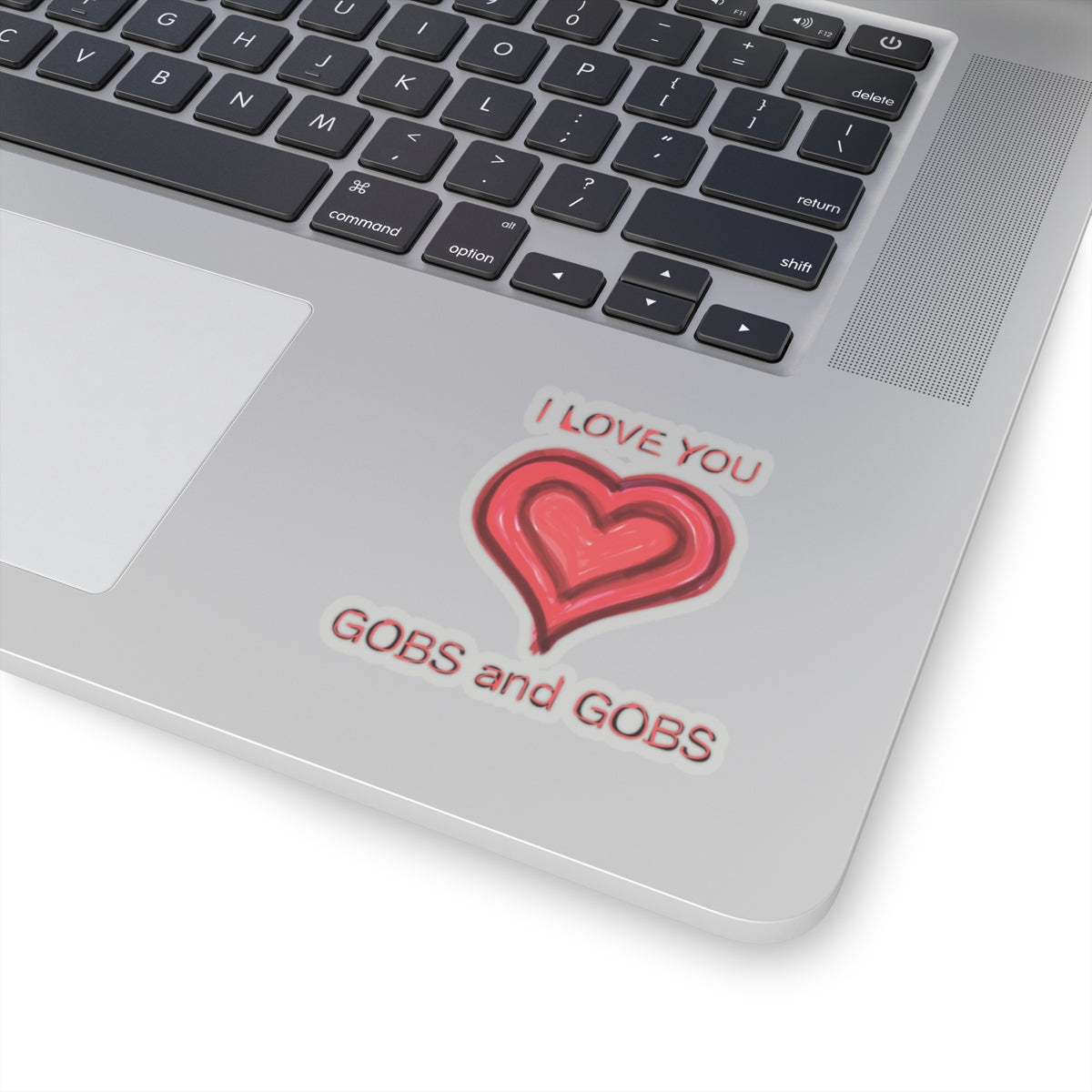 Heart I Love You Kiss-Cut Stickers, Romantic Valentine's Day Decals, Affectionate Gobs and Gobs Labels, Cute Adhesive Emblems, Wedding