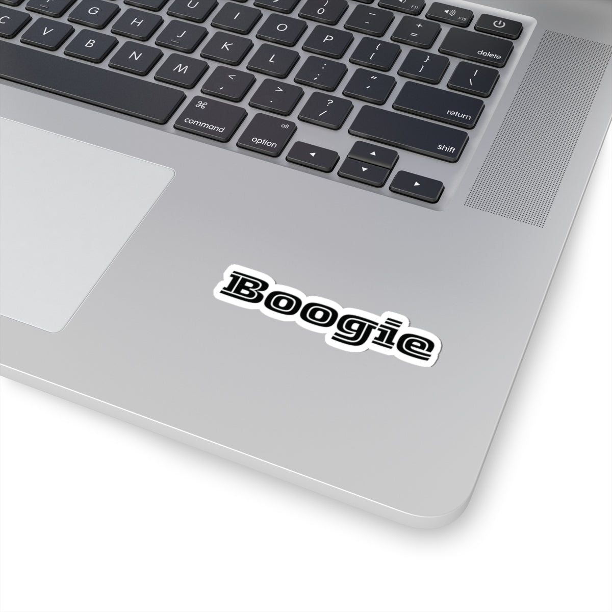 Boogie Black Kiss-Cut Stickers, Music Lover Decals, Disco Dance Party Decor, Vinyl Laptop Sticker, Groovy Car Sticker, Retro 70s Theme