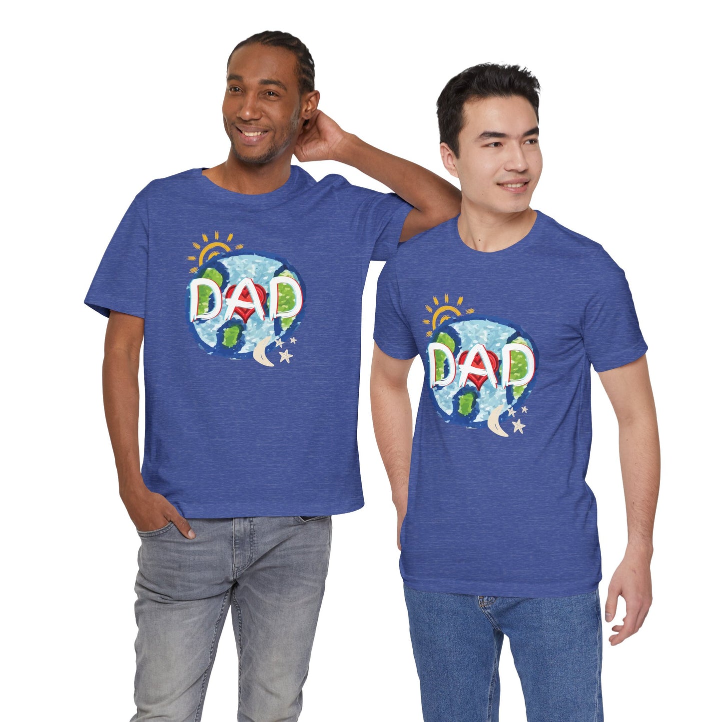 DAD Whole World Sun Moon Stars Heart Unisex Tee Fathers Day Gifts