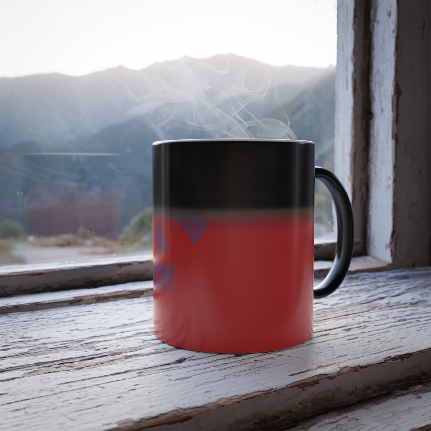Freedom & Joy Red Color Morphing Mug
