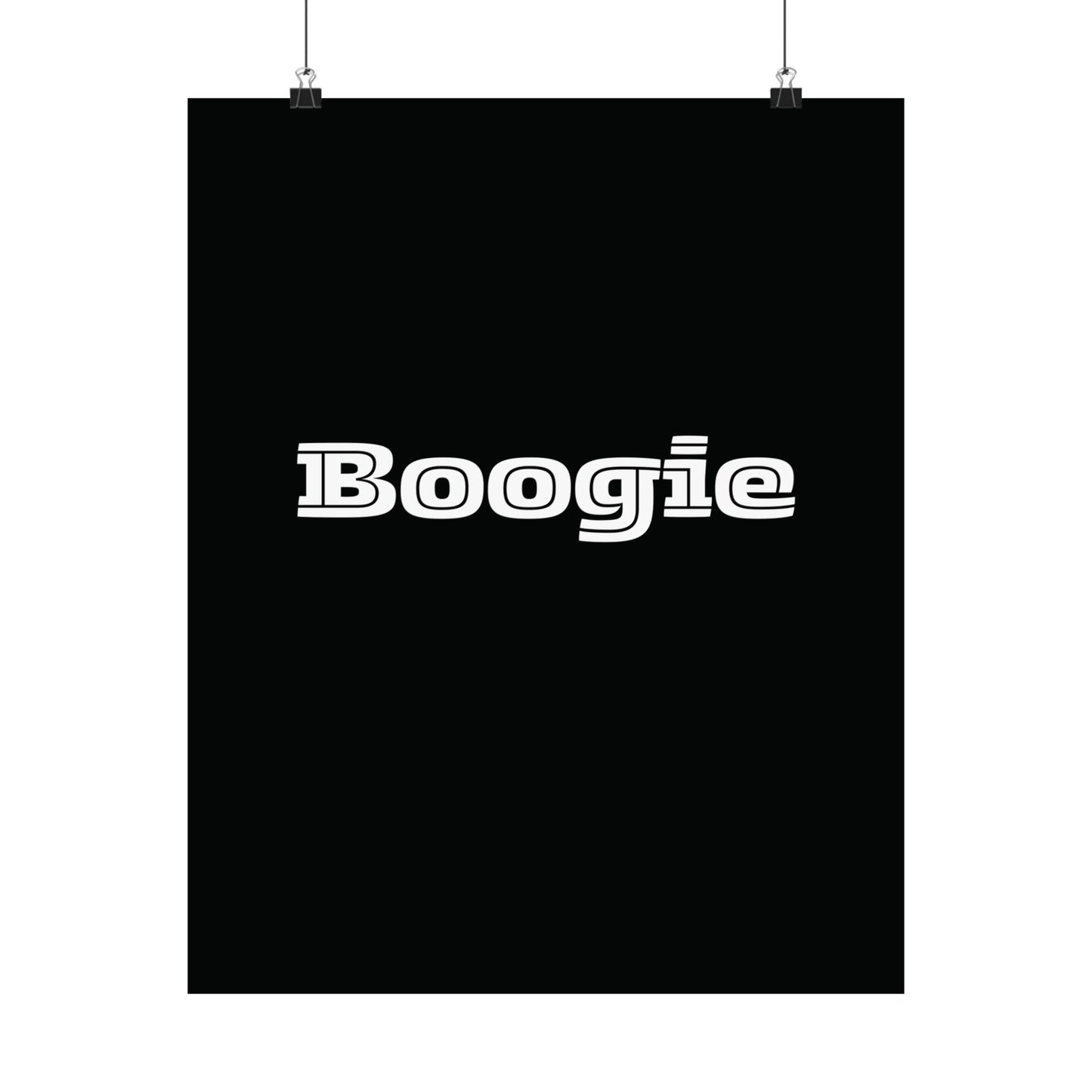 Boogie Black Matte Vertical Poster, Dance, Wall Art, You Frame, Home Decor, Dorm, Gift, Gender Neutral, Under 20 Dollars, Birthday Christmas