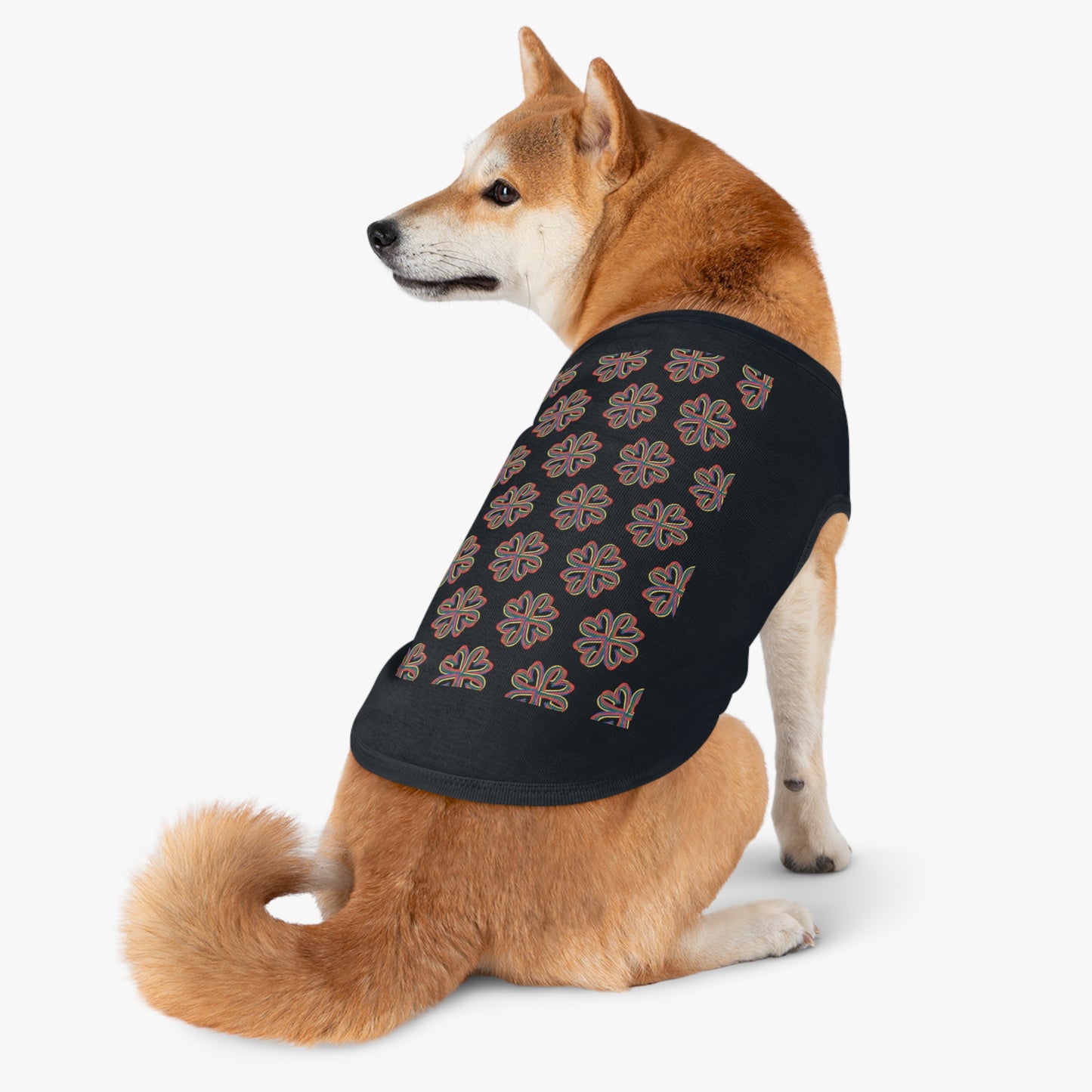 Colorful Floral Pet Tank Top, dog clothes, gifts, pet fashions, furry friends, cotton, dog shirts, cat shirts, 4 colors, Birthday Christmas