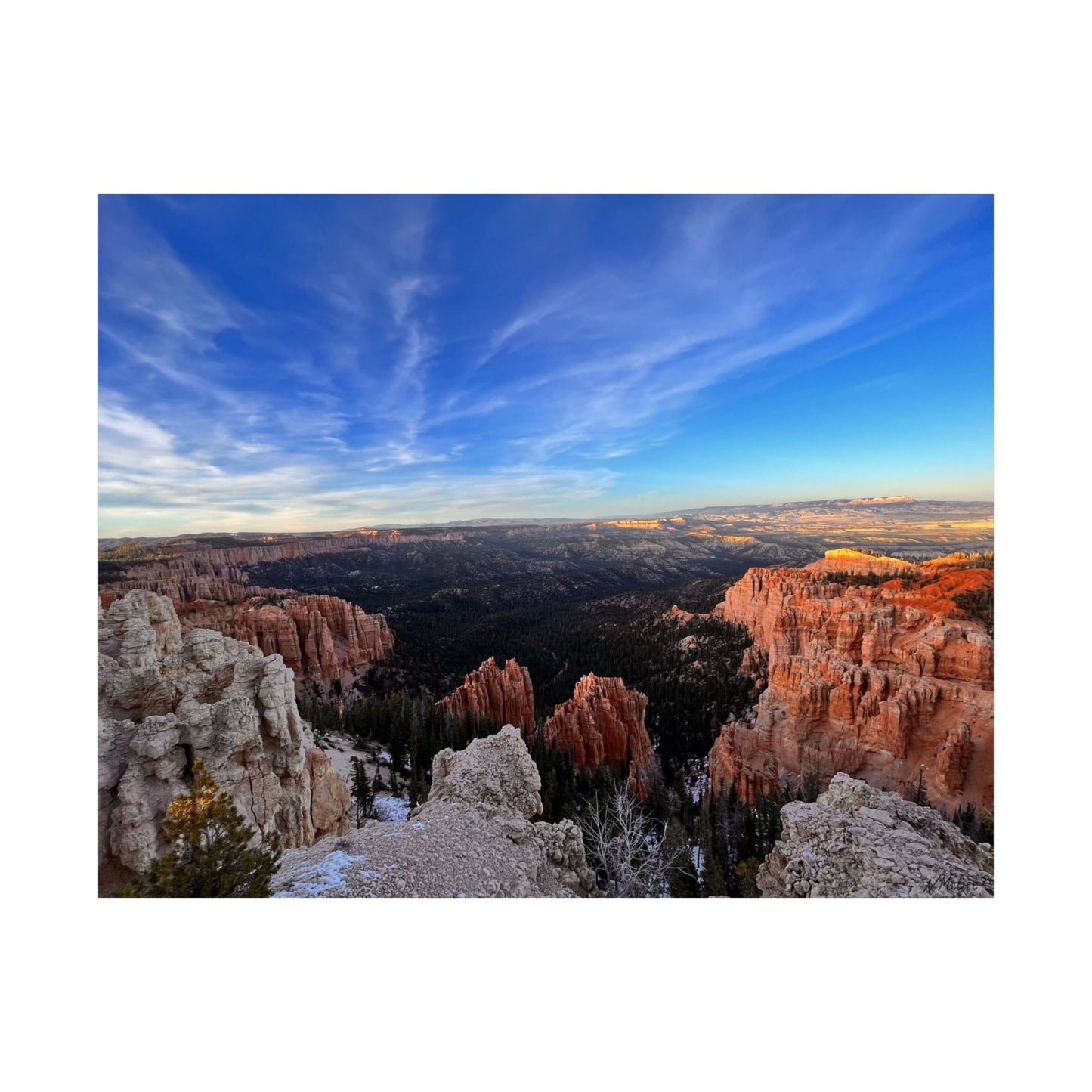 Bryce Canyon Landscape, Original Photo Print, Premium Matte Poster, Mountains, Sky, Clouds, Nature, Artwork, Wall Art, Gift, Rock