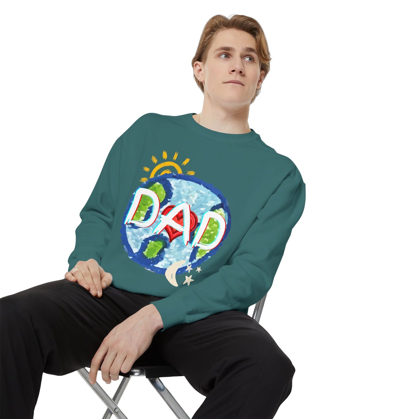 Dad's World Graphic Unisex Sweatshirt for Father's Day