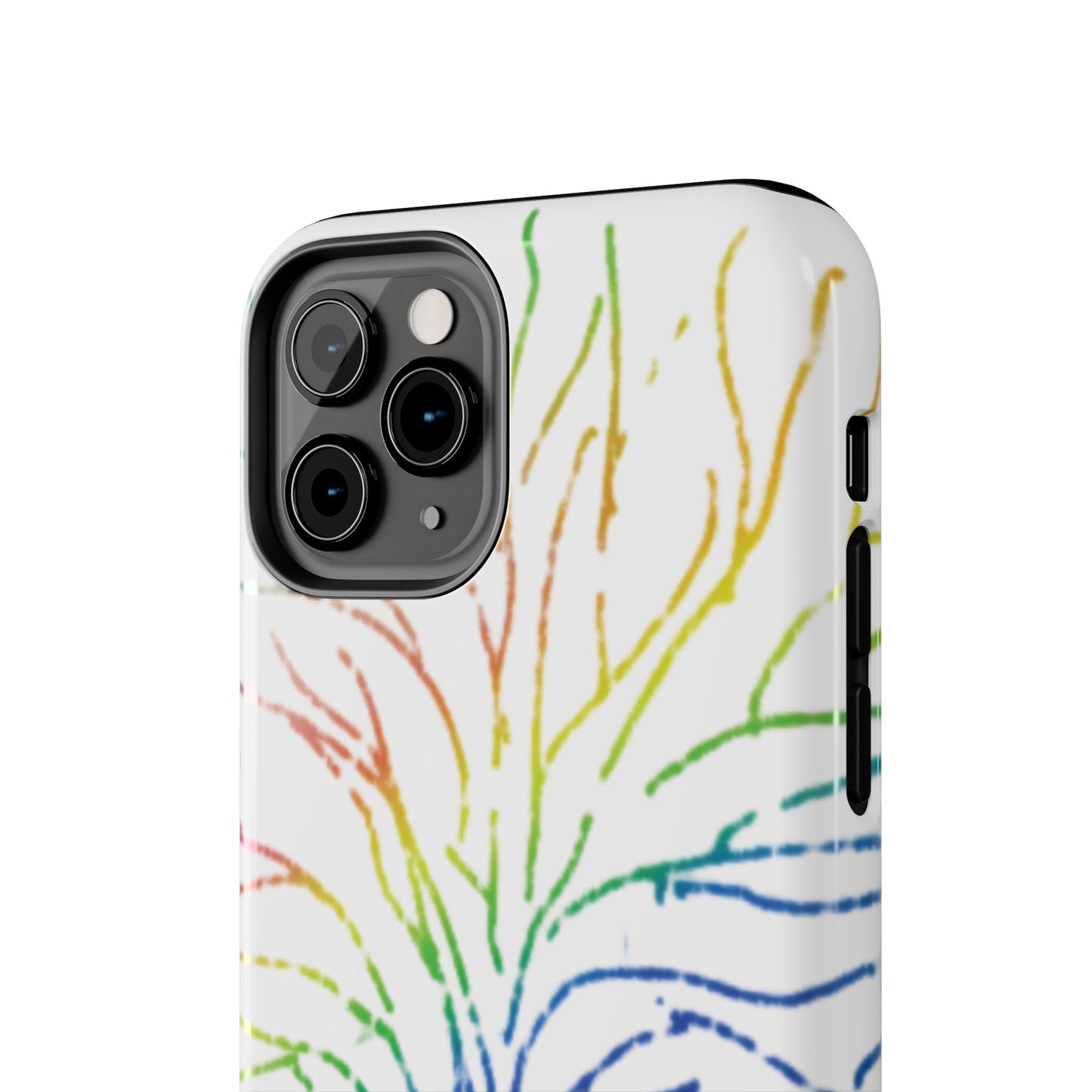 Rainbow Tree Tough Phone Cases - Colorful Nature Love Pride Gender Neutral Gifts for Friends, iPhone Samsung Wireless Charging Cover, LGBTQ+