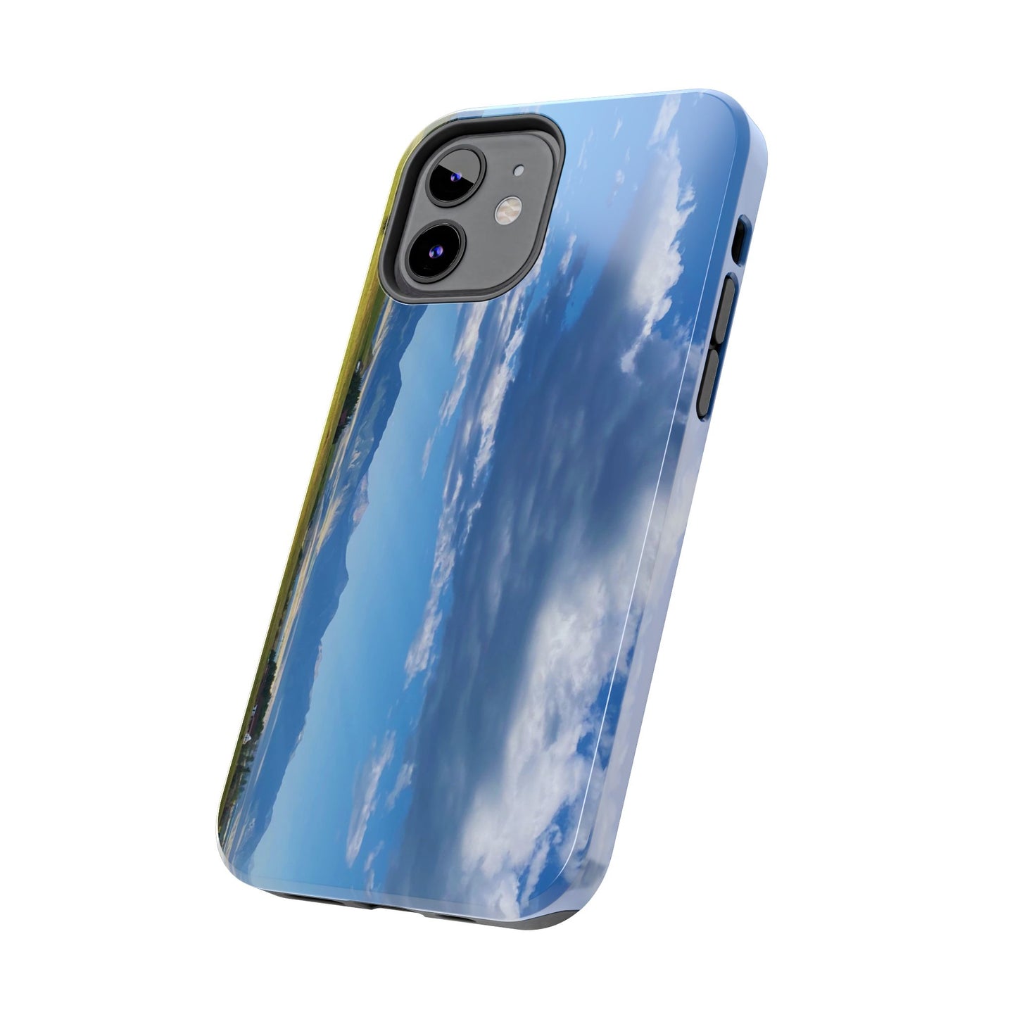 Western Clouds and Mountains Tough Phone Cases, iPhone & Samsung cases, wireless charging, sky, nature, landscape, original photo, gifts