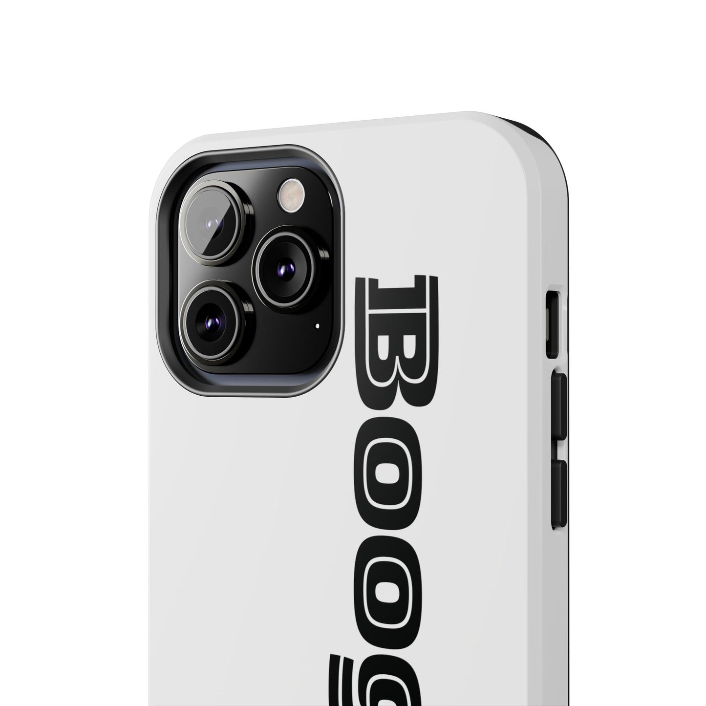 Boogie White Tough Phone Cases, iPhone Samsung cases, wireless charging, gender neutral women men friends kids teens gift birthday Christmas