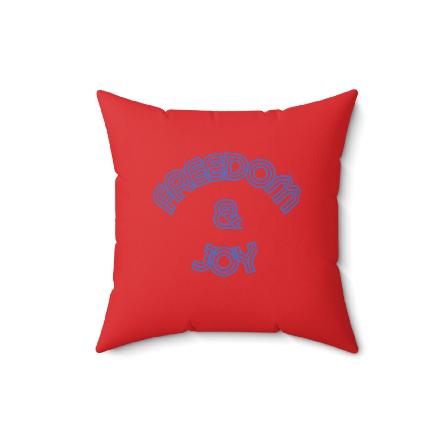 Freedom & Joy Red Spun Polyester Square Pillow, America, Love, Happy, Equality, Election, Vote, Decor, Dorm, Sofa, Throw, Gift, 4 Sizes