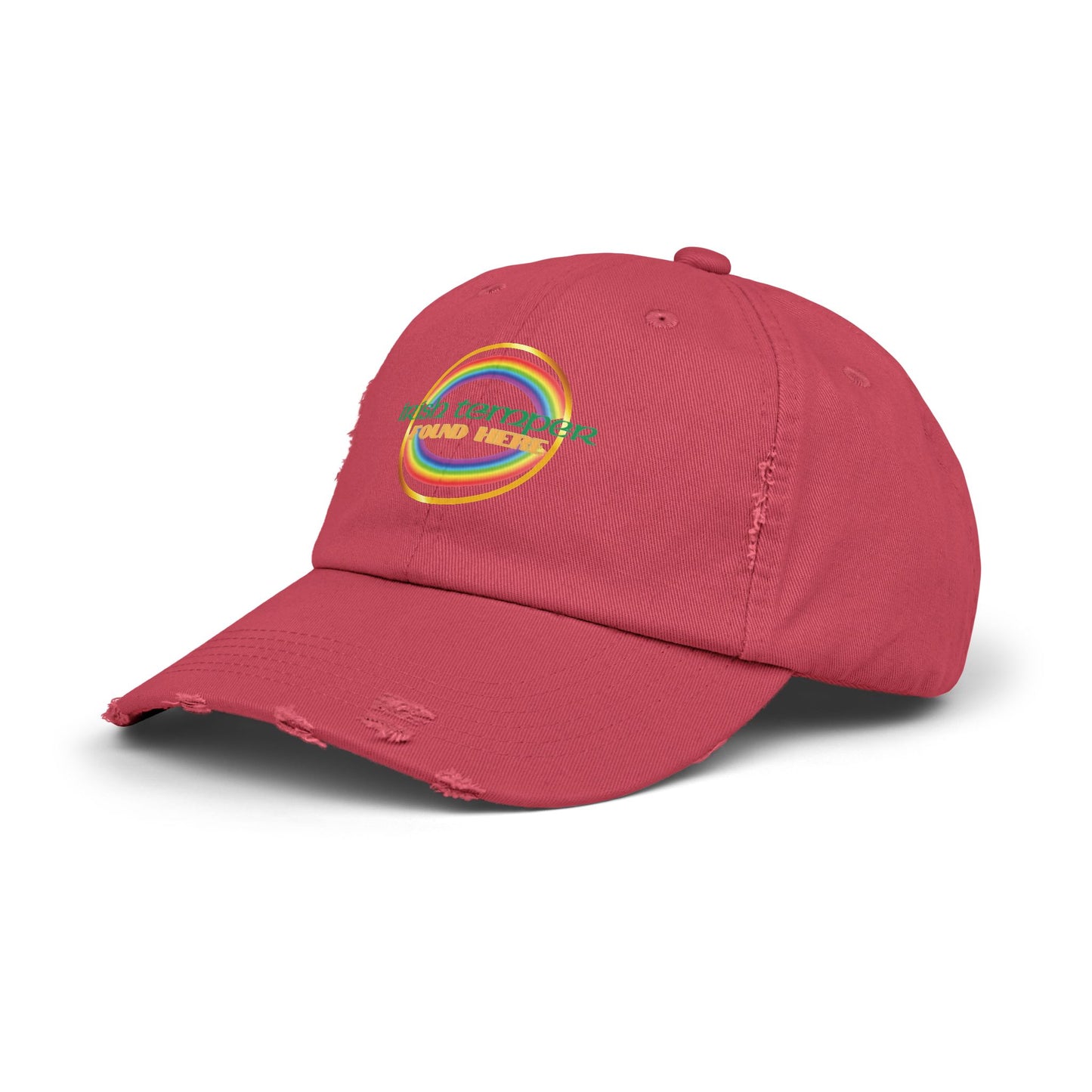 Irish Temper Found Here Funny Unisex Distressed Cap