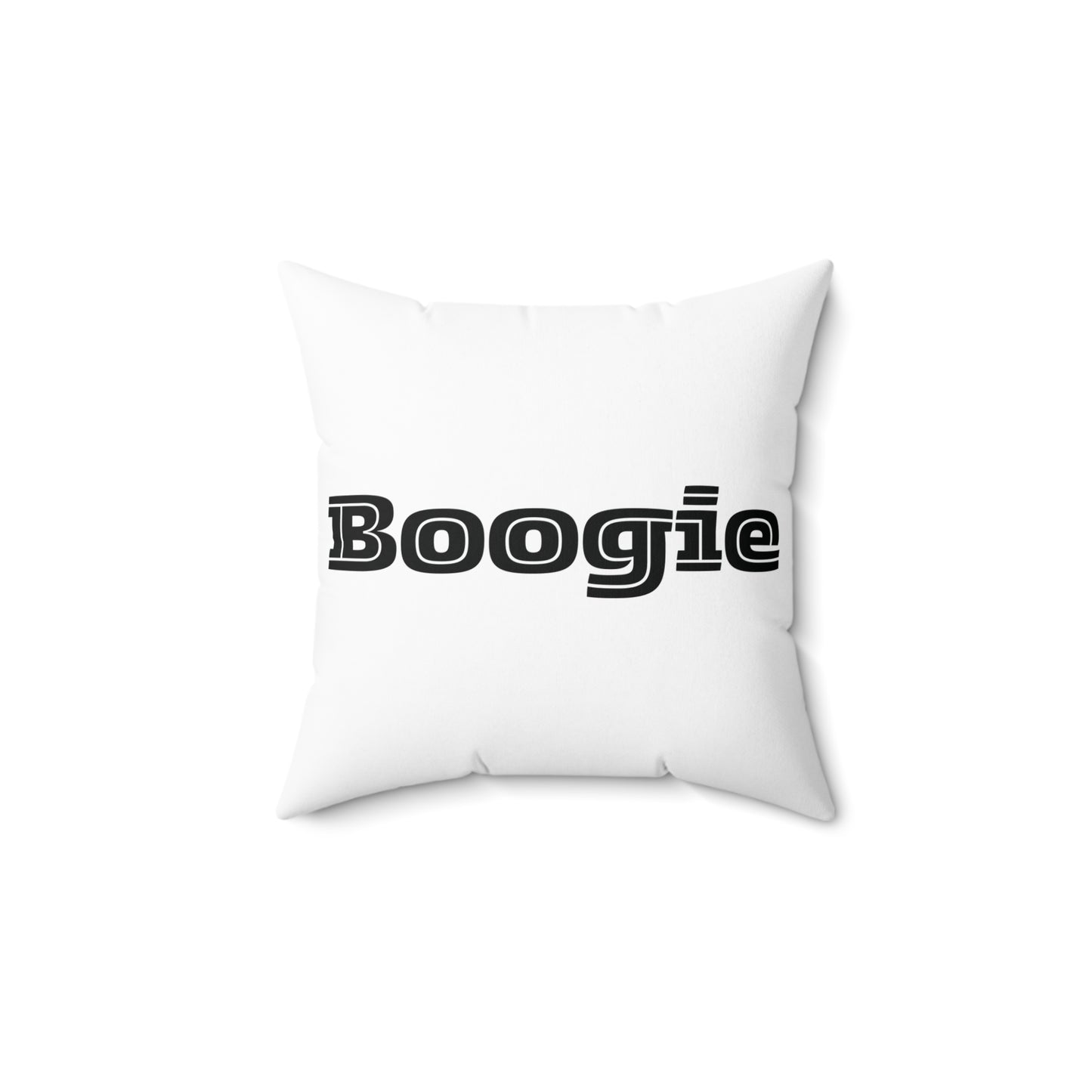Boogie White Spun Polyester Square Pillow, Dance, Accent, Decor, Dorm, Bed, Throw, Men Women Teens Friends Gift Birthday Christmas, 4 Sizes