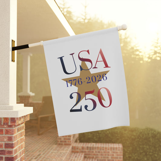 USA 250 Garden Flag – 1776–2026 Bicentennial Patio Banner