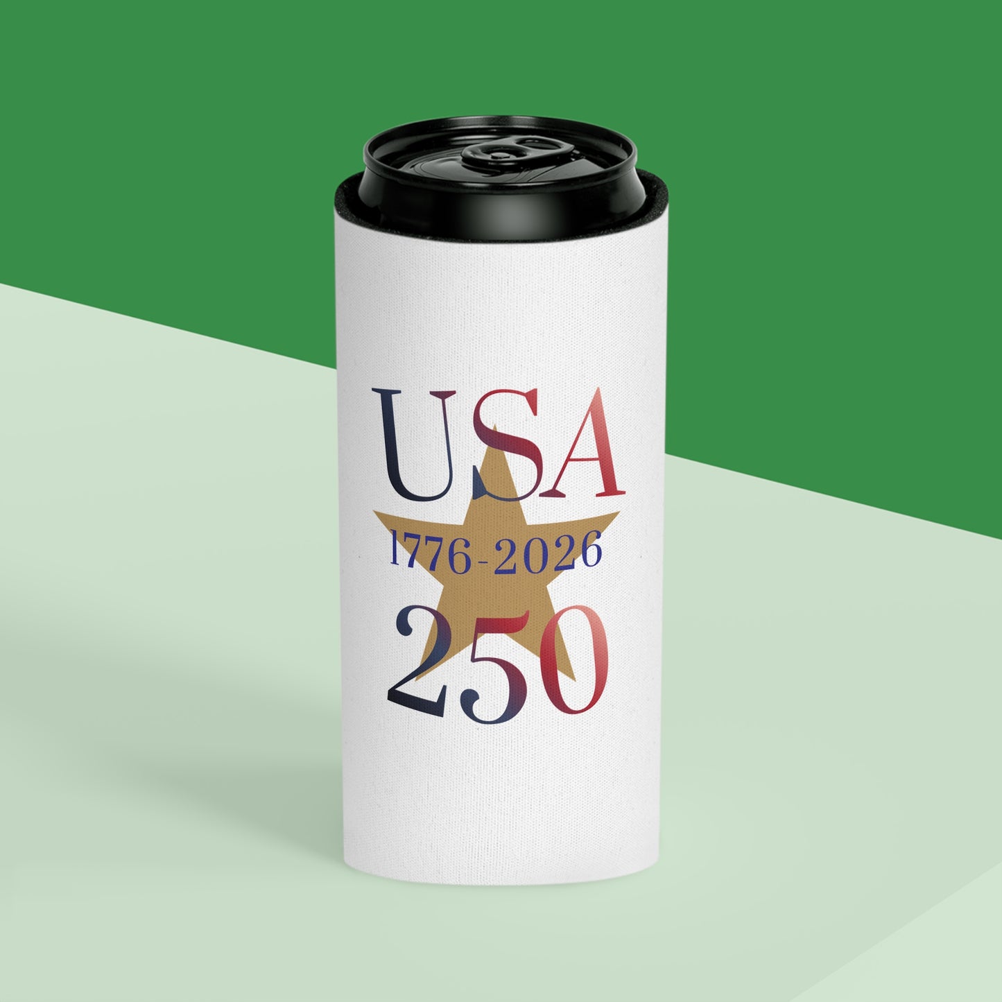 USA 250 Can Cooler – 1776-2026 Centennial Patriotic Koozie
