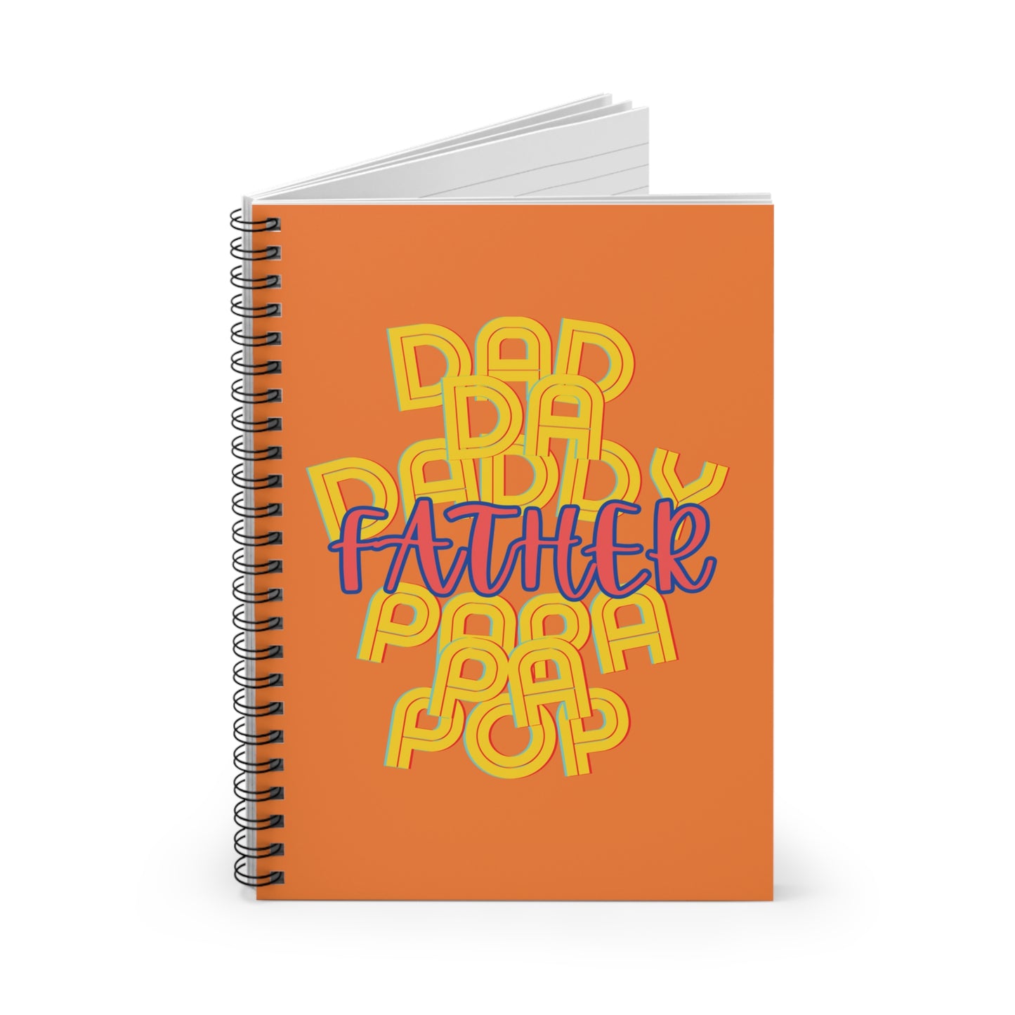 Father Orange Ruled Line Journal - Dad Papa Love Writing Gift for Men