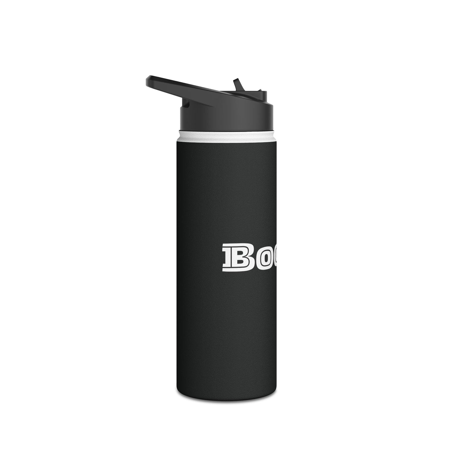 Boogie Black Stainless Steel Water Bottle, Gender Neutral, Gift, Exercise Run Workout, Eco BPA-free, Women Men Teens Gift Birthday Christmas