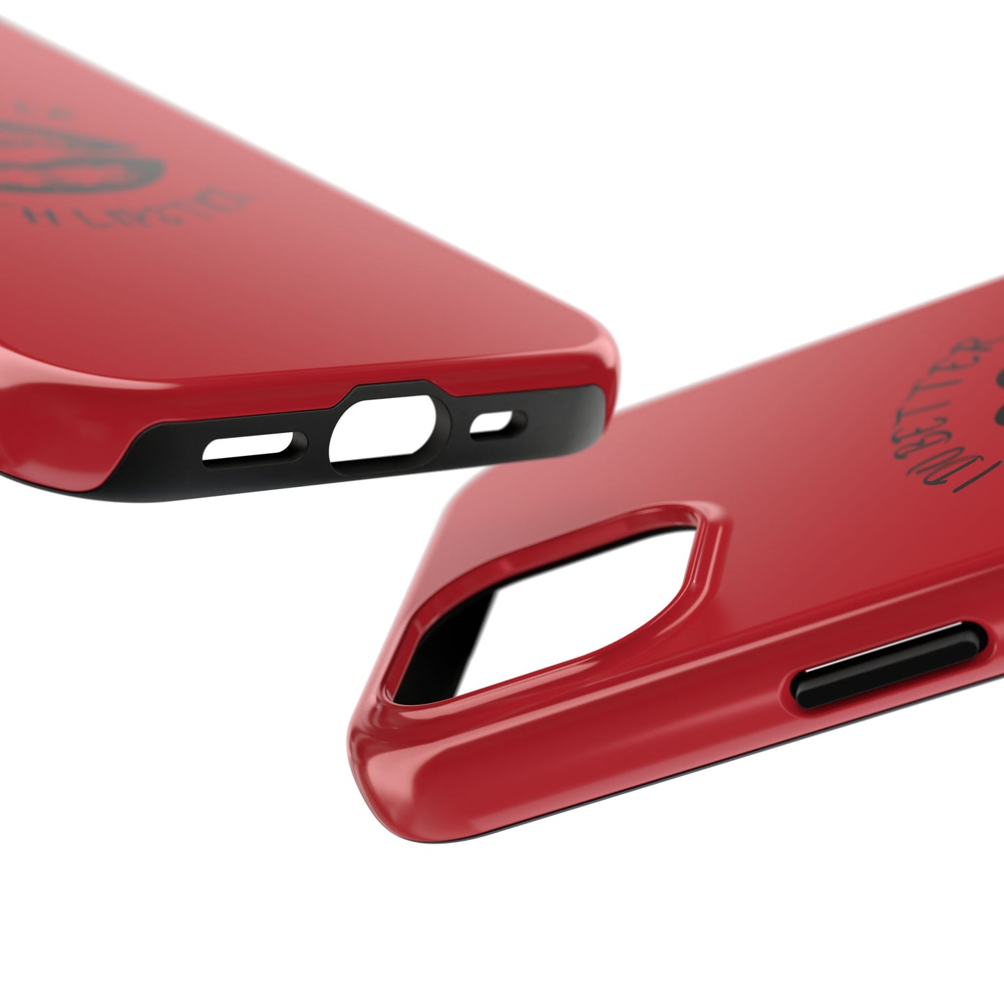 Red I Do Better With Lipstick Tough Phone Cases, Protective Phone Covers, Personalized Cell Phone Accessories, Stylish Phone Protectors