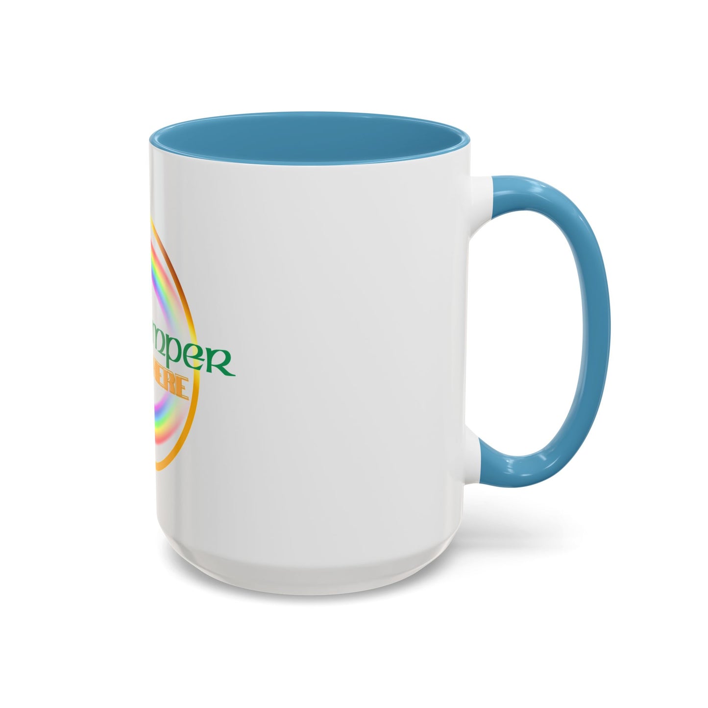 Coffee Mug - Irish Temper Found Here, Rainbow Design, BPA-Free Ceramic, St Patricks Gift