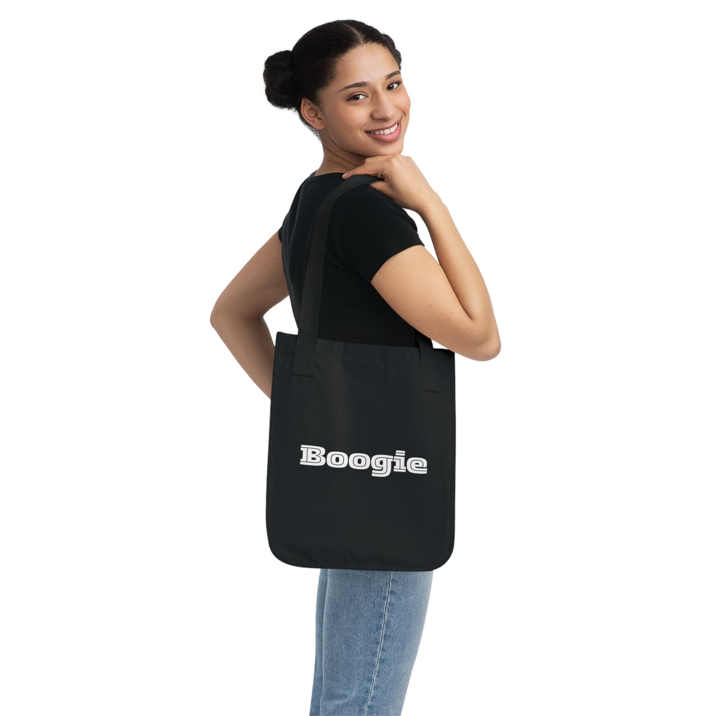 Boogie Organic Canvas Tote Bag, Gender Neutral, Women, Men, Teens, Kids, Friends, Gift, Groceries, Shopping, Books, Eco, Birthday, Christmas
