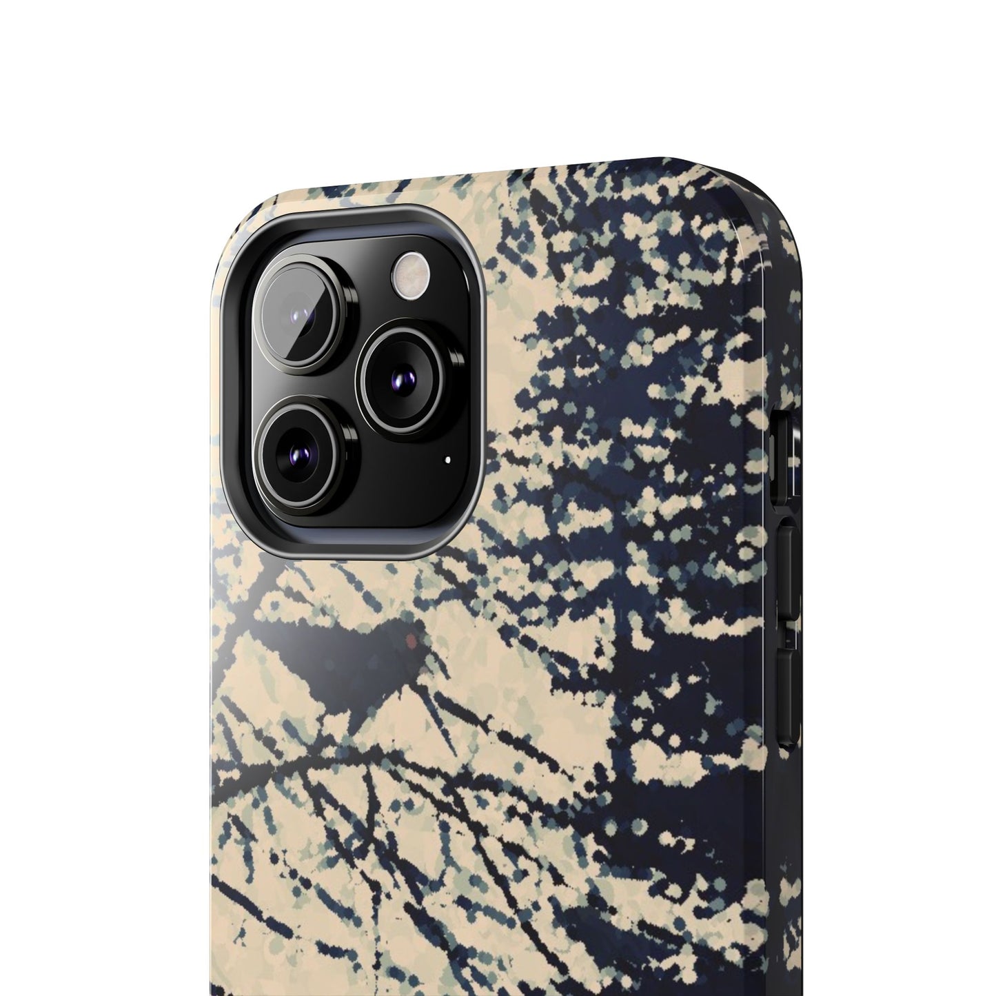 Crows in Forest Tough Phone Cases, iPhone & Samsung cases, wireless charging, crows, trees, birds, original artwork, gifts, Halloween