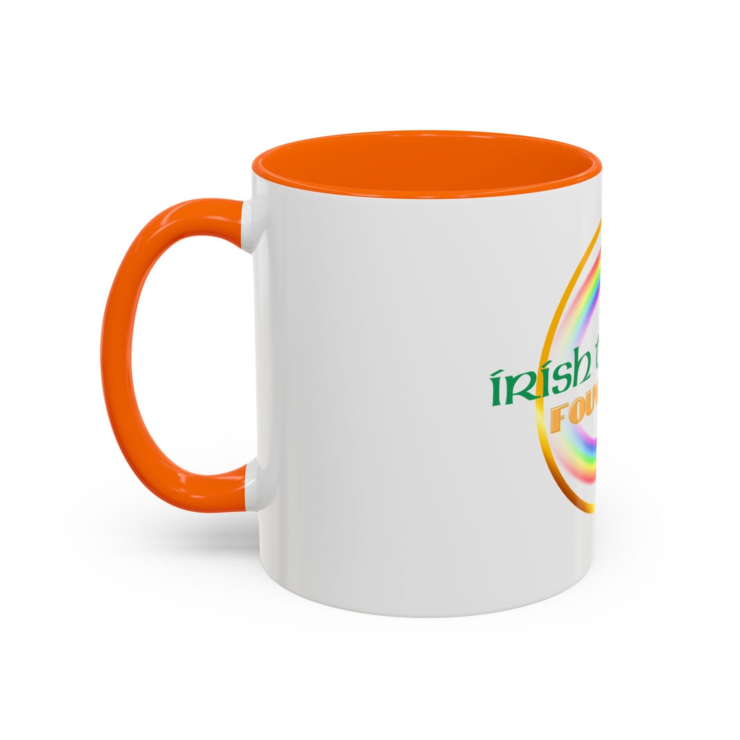 Coffee Mug - Irish Temper Found Here, Rainbow Design, BPA-Free Ceramic, St Patricks Gift