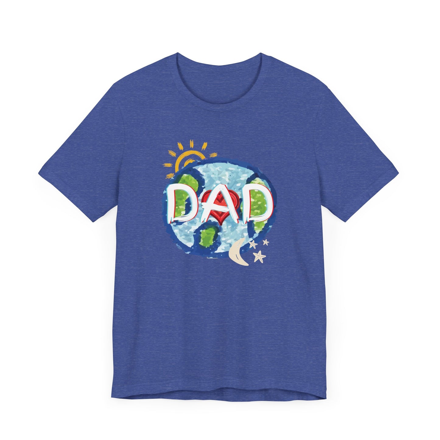 DAD Whole World Sun Moon Stars Heart Unisex Tee Fathers Day Gifts