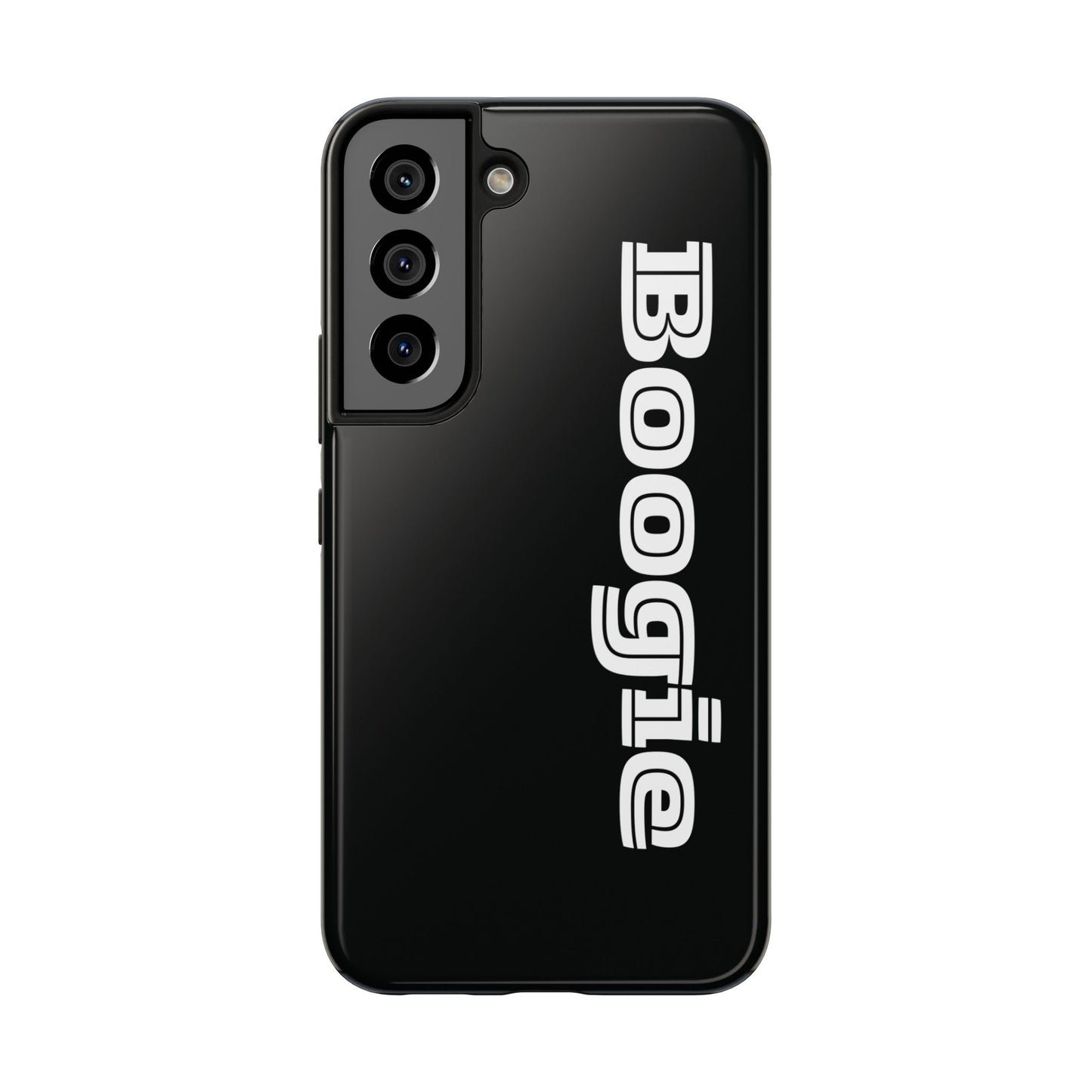Boogie Black Tough Phone Cases, iPhone Samsung cases, wireless charging, gender neutral women men friends kids teens gift birthday Christmas