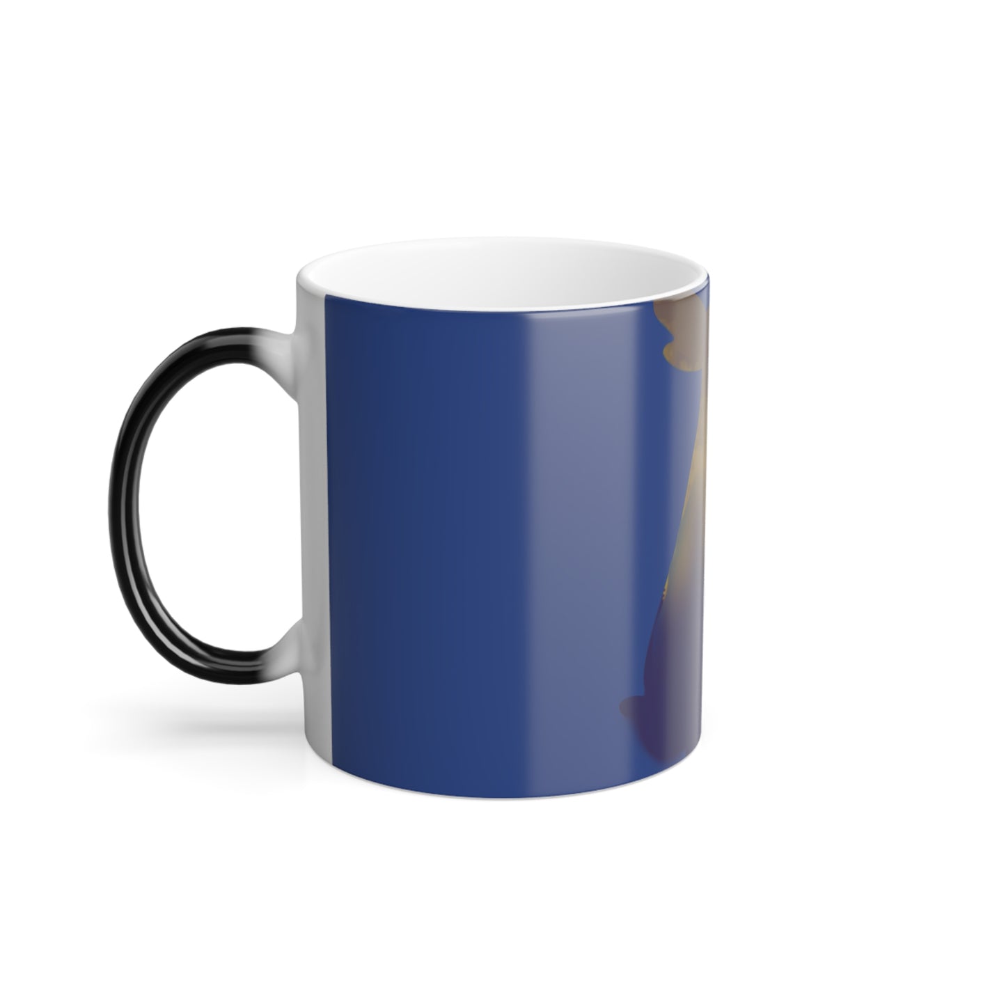 Rabbit Moon Blue Color Morphing Mug 11oz - Heat Reactive Ceramic Coffee Tea Cup